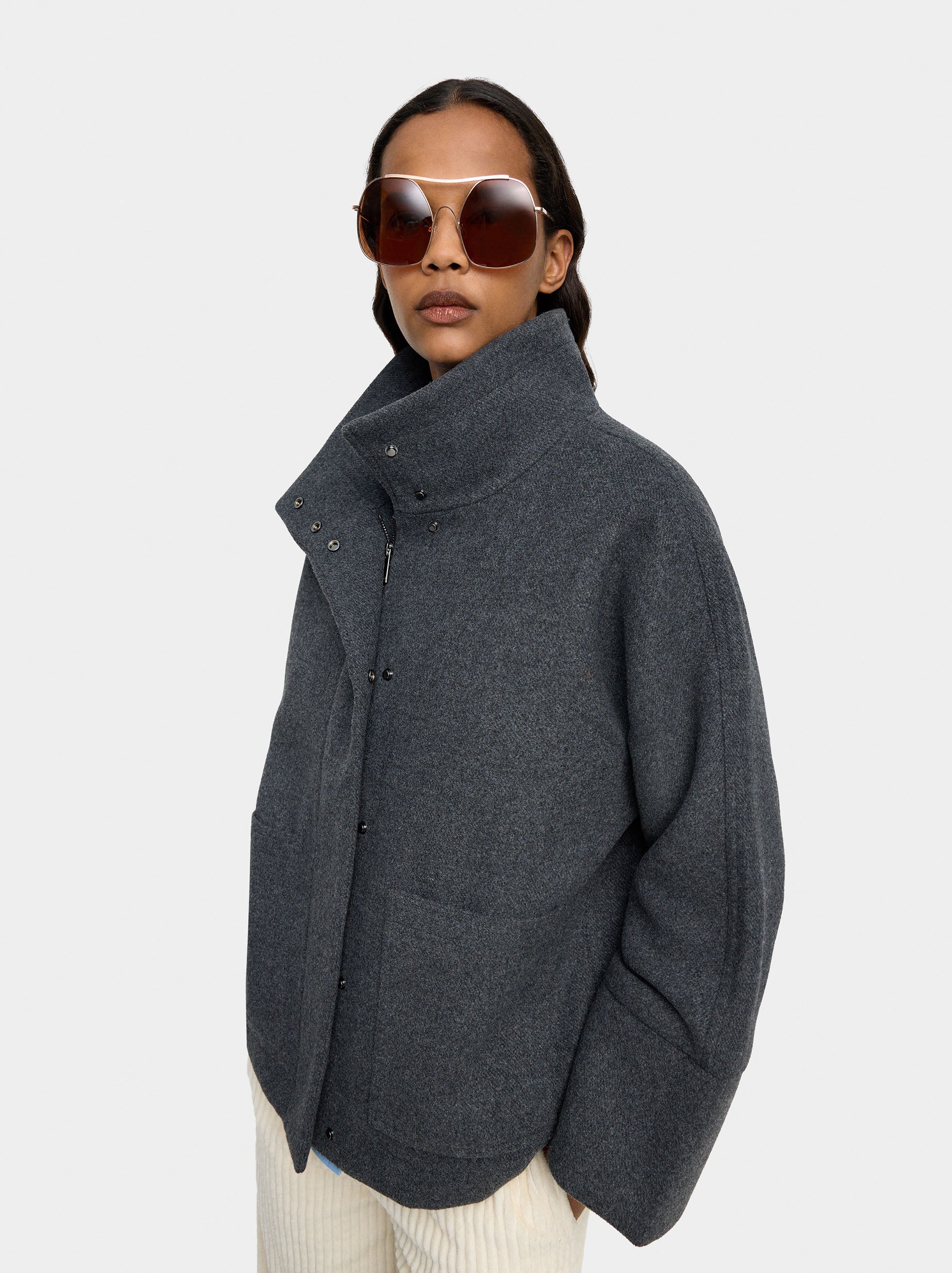 Chaqueta Con Cuello Alto