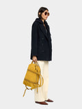 Chaqueta Mezcla De Lana Con Capucha Removible