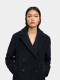 Chaqueta Mezcla De Lana Con Capucha Removible