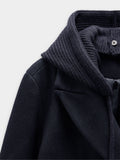 Chaqueta Mezcla De Lana Con Capucha Removible