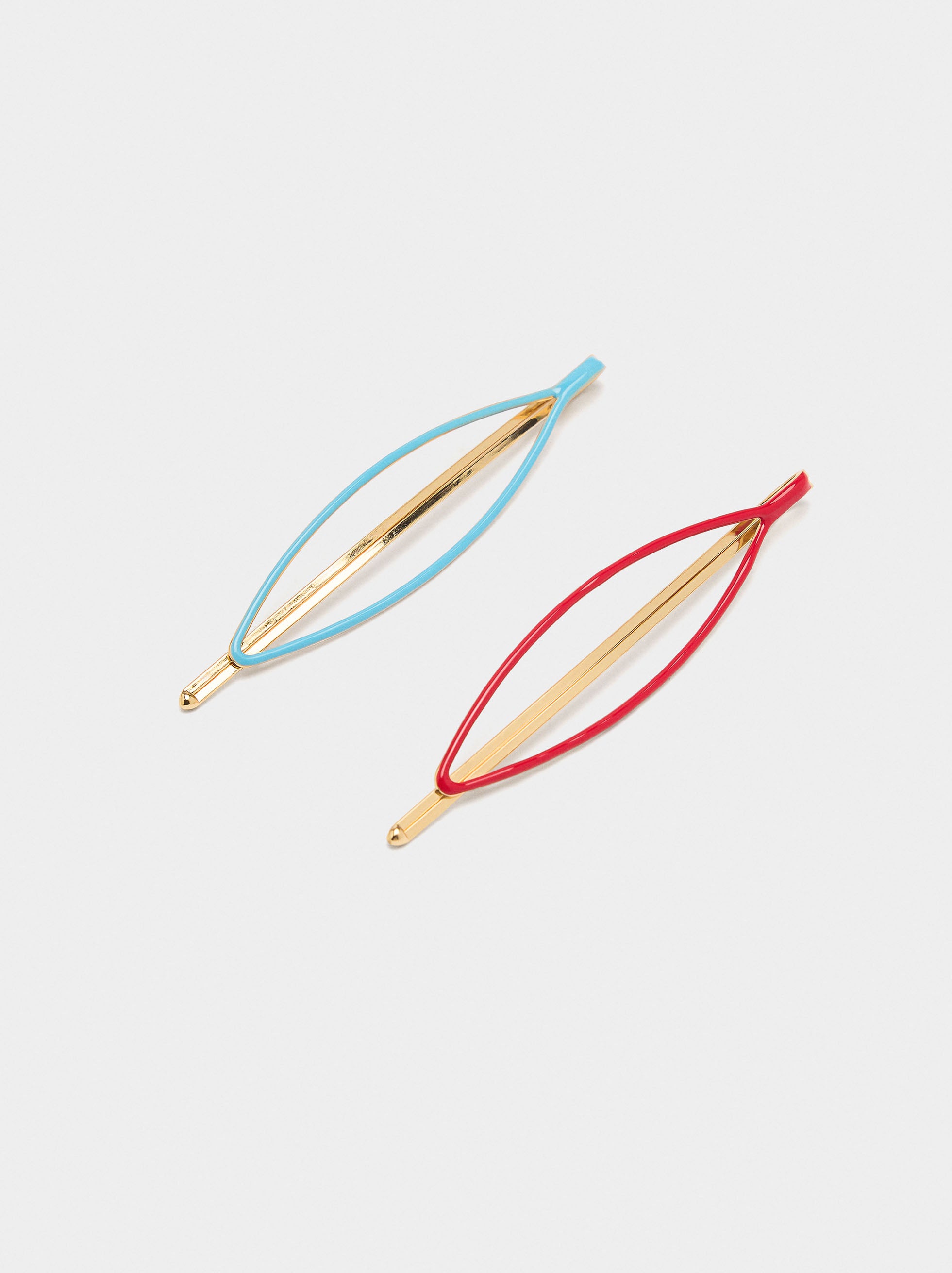 Set De Horquillas Con Esmaltado