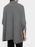 Poncho De Punto Con Detalle De Costura