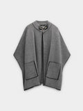 Poncho De Punto Con Detalle De Costura