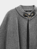 Poncho De Punto Con Detalle De Costura