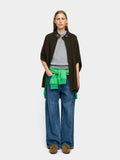 Poncho De Punto Con Detalle De Costura