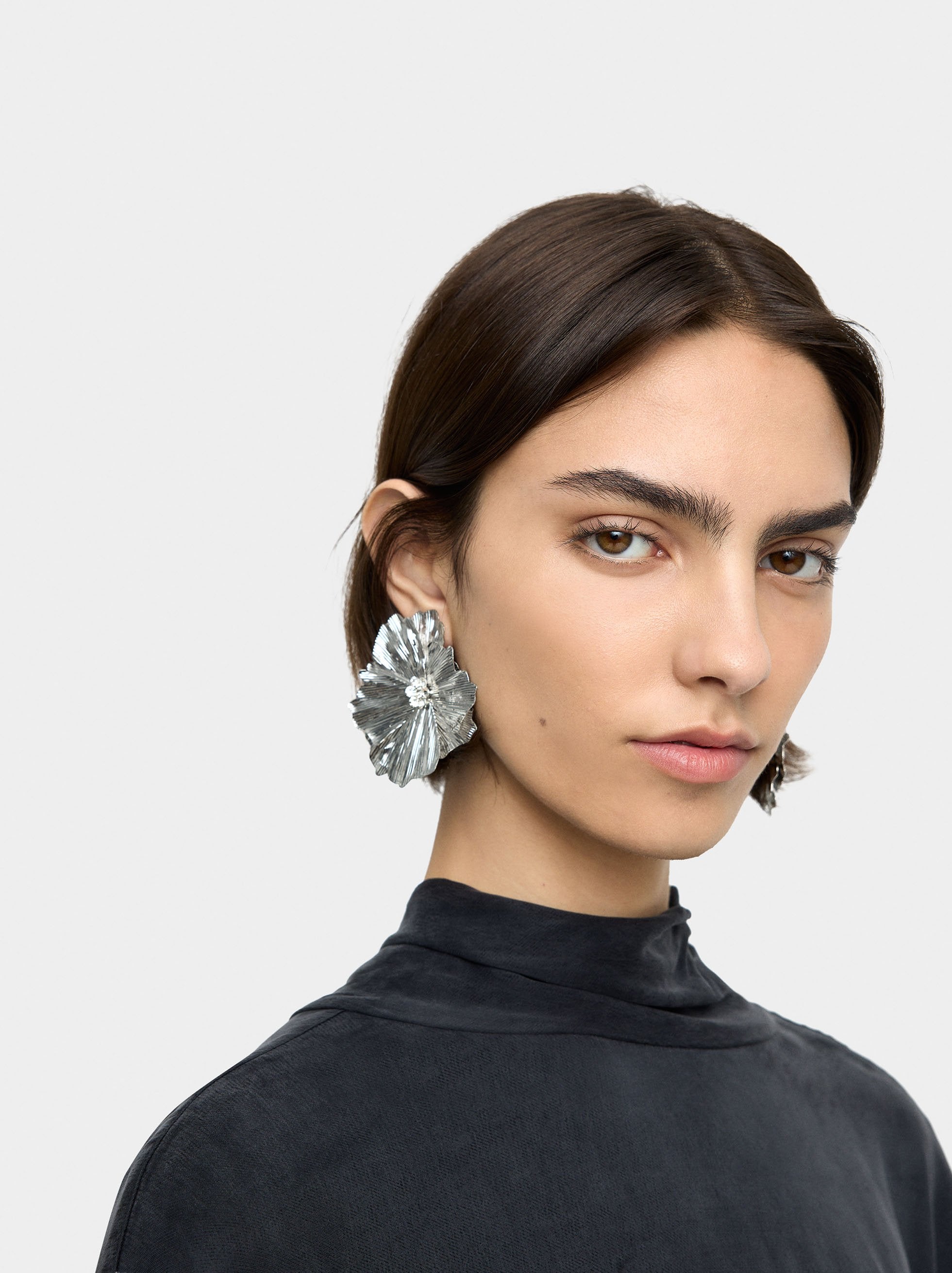 Pendientes Maxi De Flor Doble Esmaltados