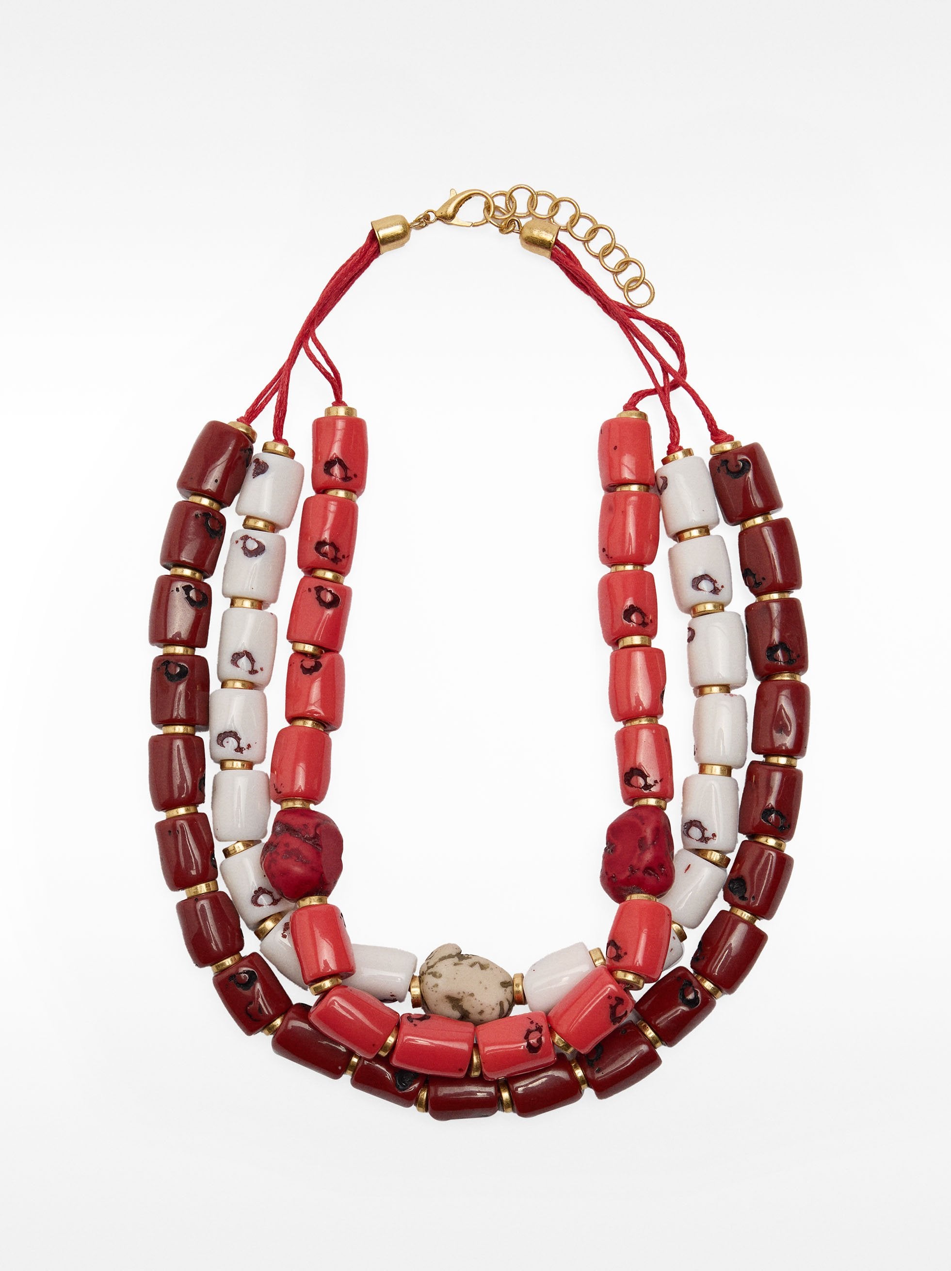 Collar Maxi Triple Con Piedras