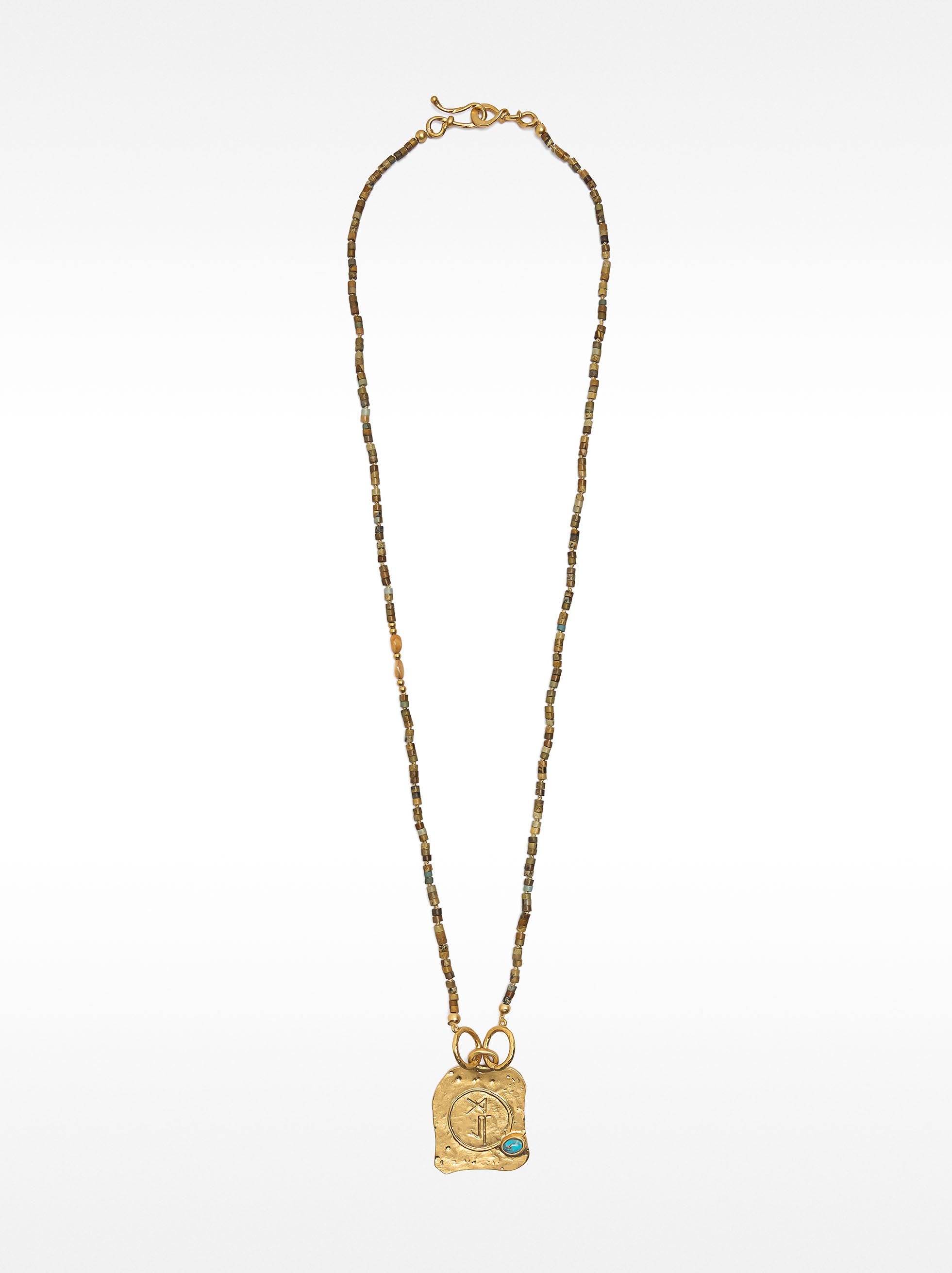 Collar Largo Étnico Con Piedras