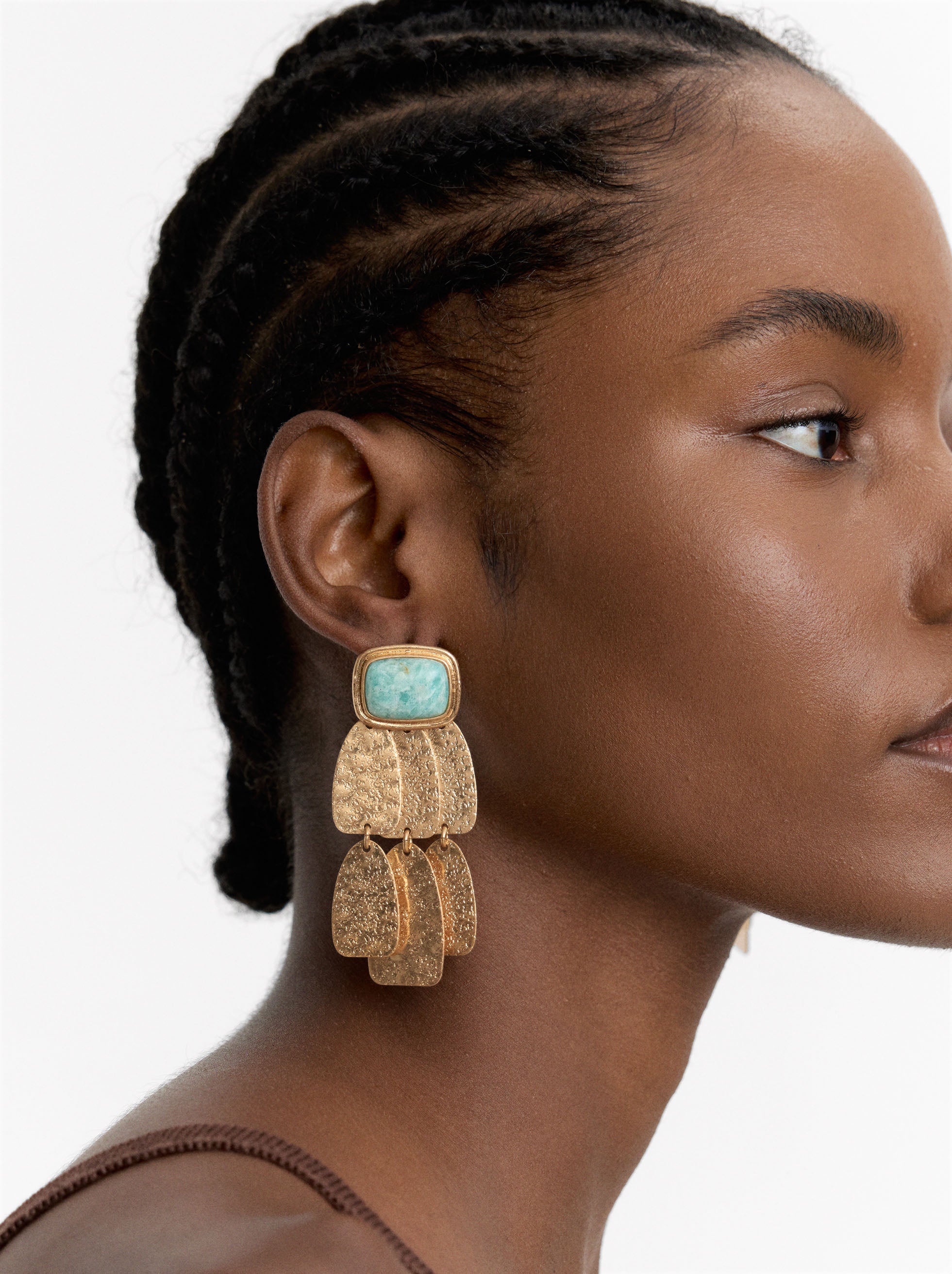 Pendientes Maxi Largos Con Piedras