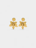 Pendientes Maxi De Flor Dorada