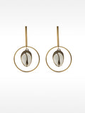 Pendientes Barra Con Aro Y Concha