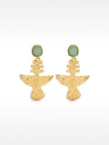 Pendientes De Brass Con Piedra