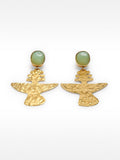 Pendientes De Brass Con Piedra