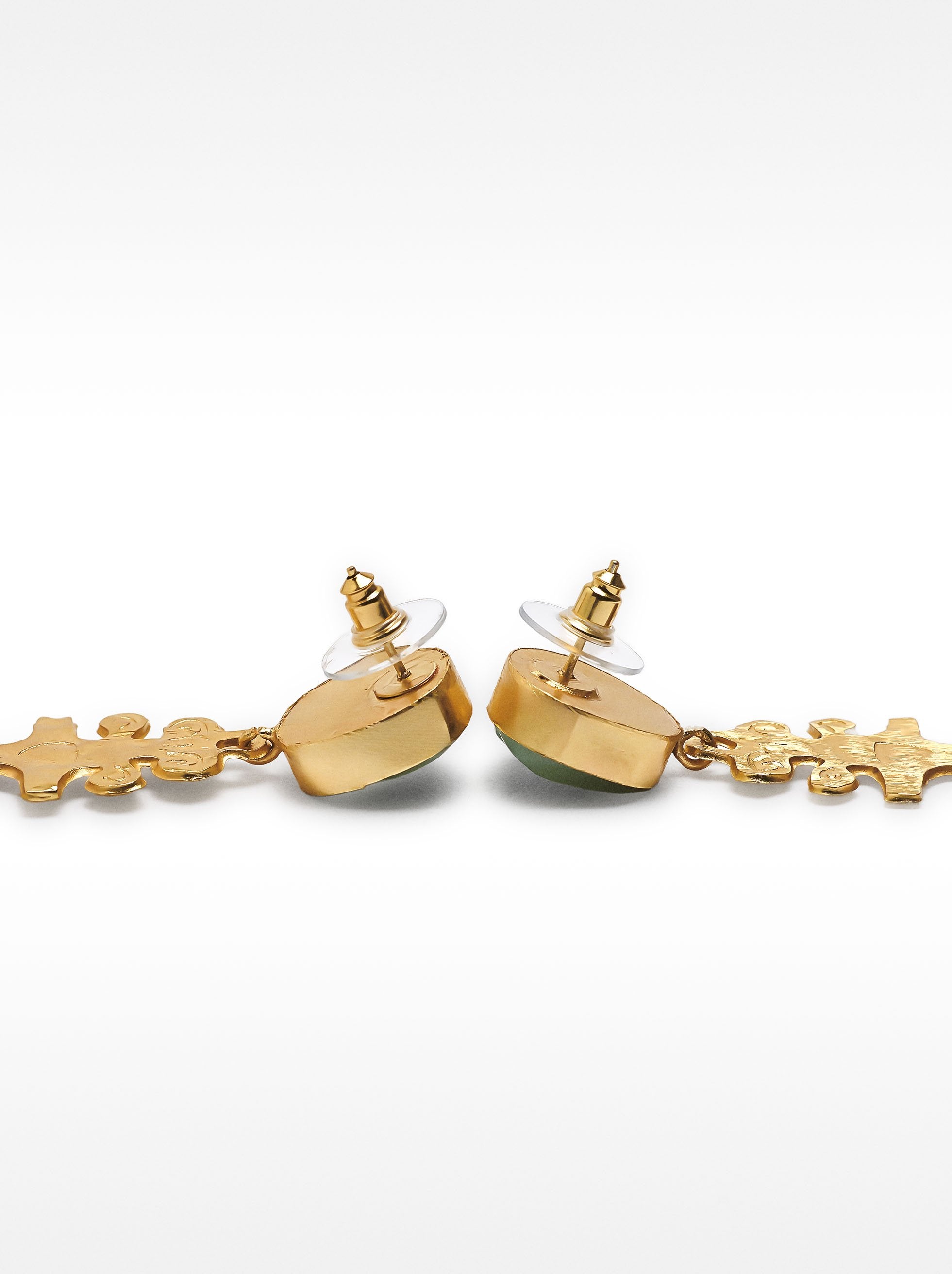 Pendientes De Brass Con Piedra