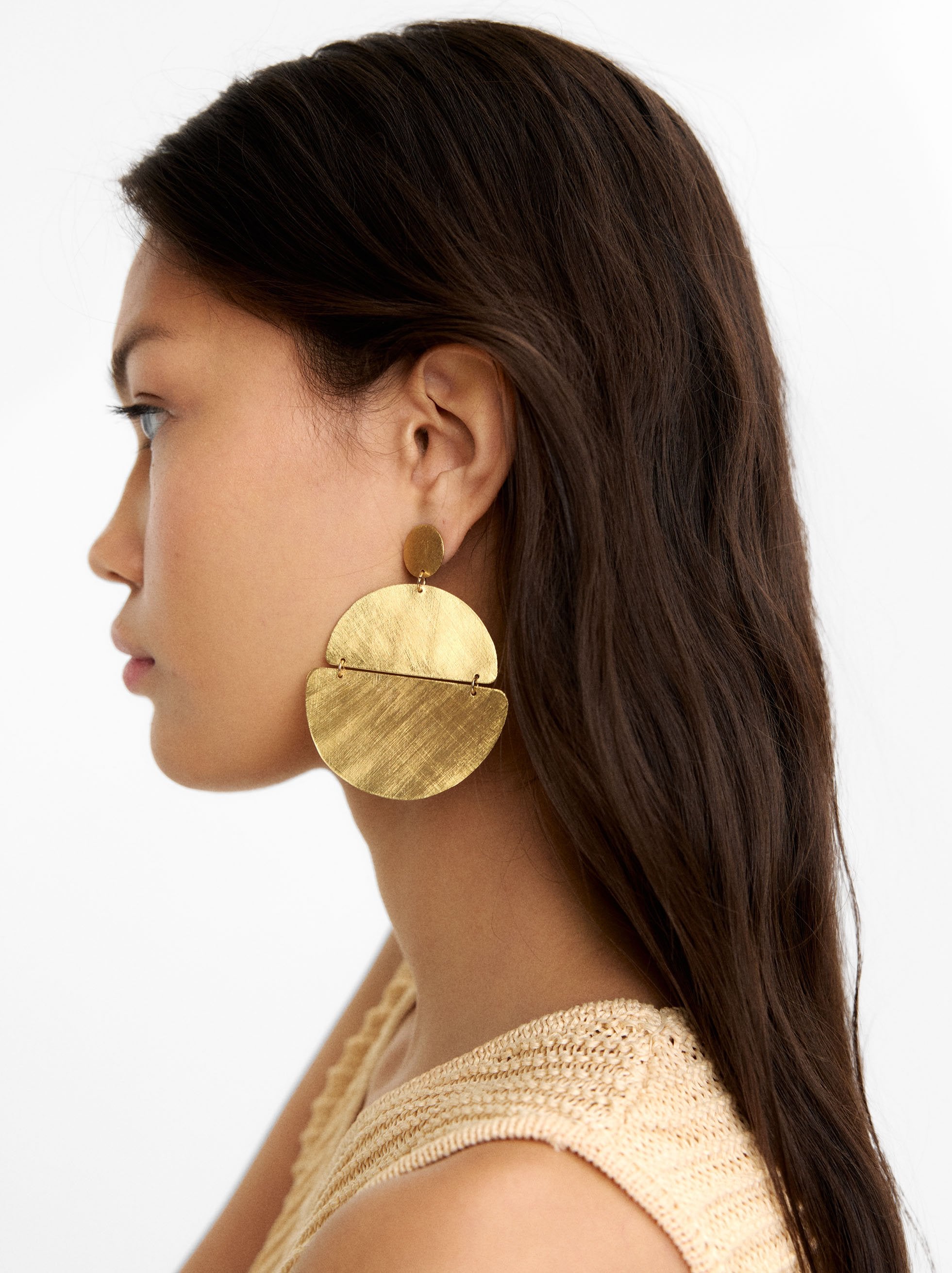 Pendientes De Brass Geométricos