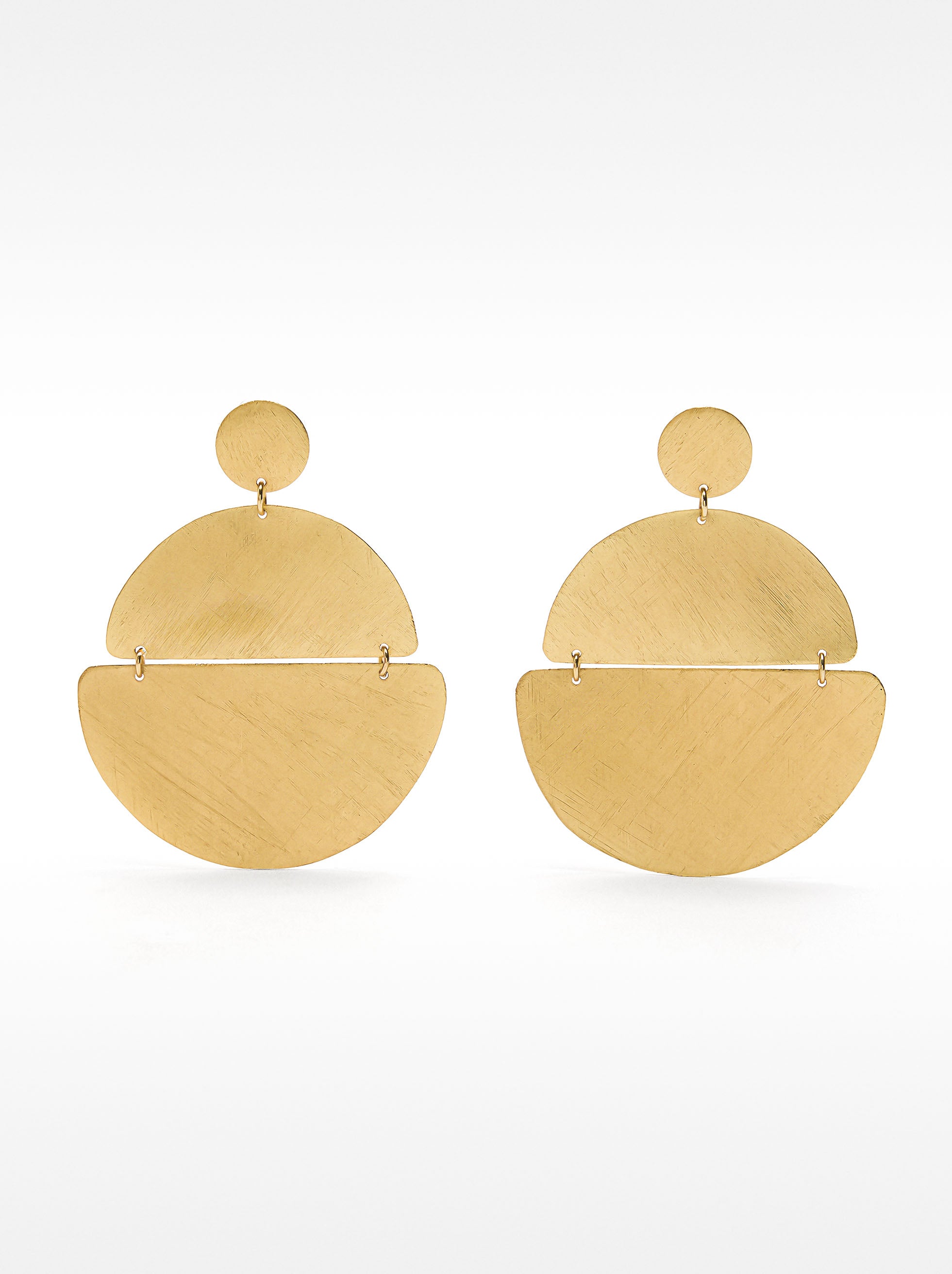 Pendientes De Brass Geométricos