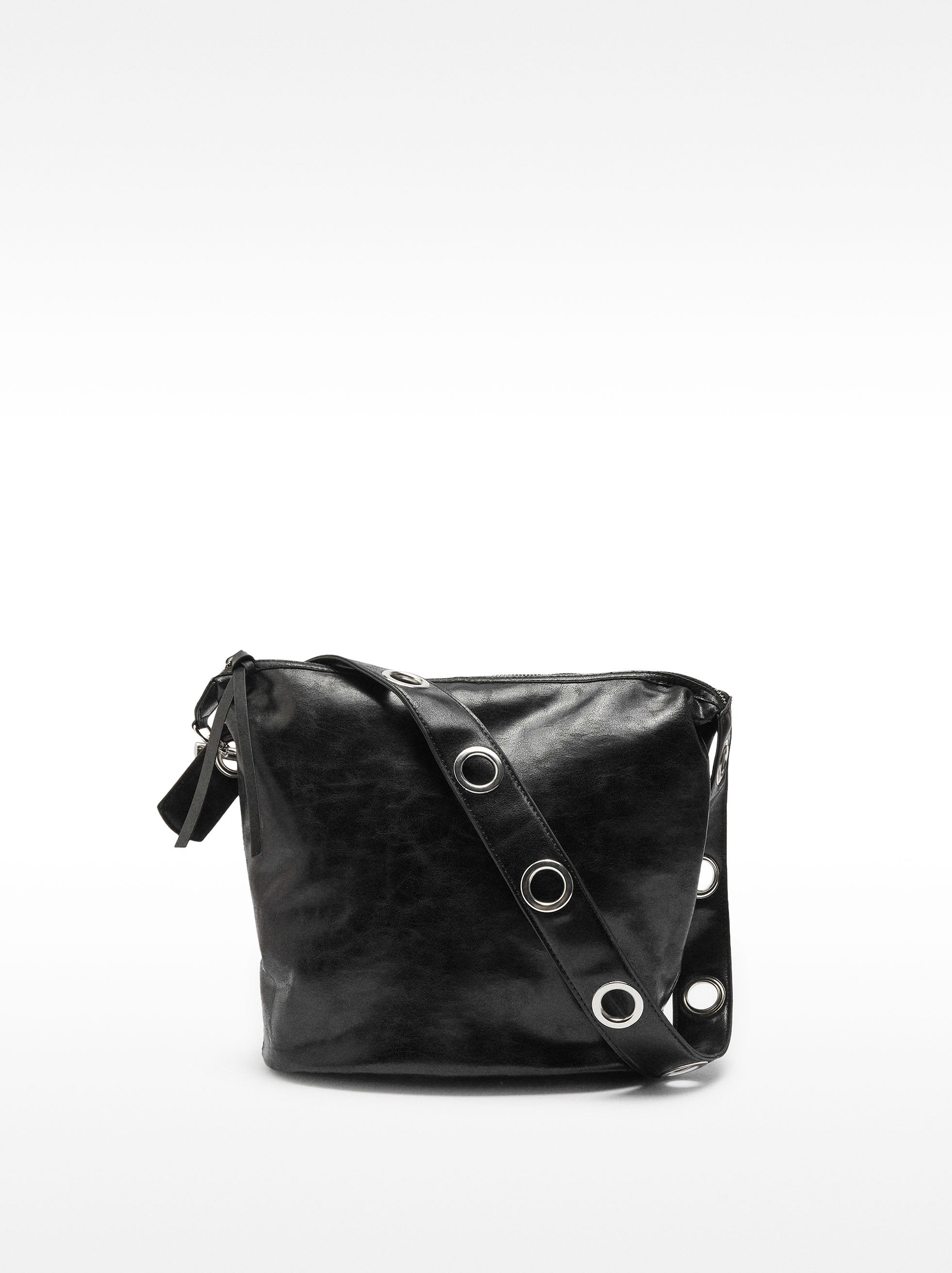 Bolso De Hombro Efecto Craquelado