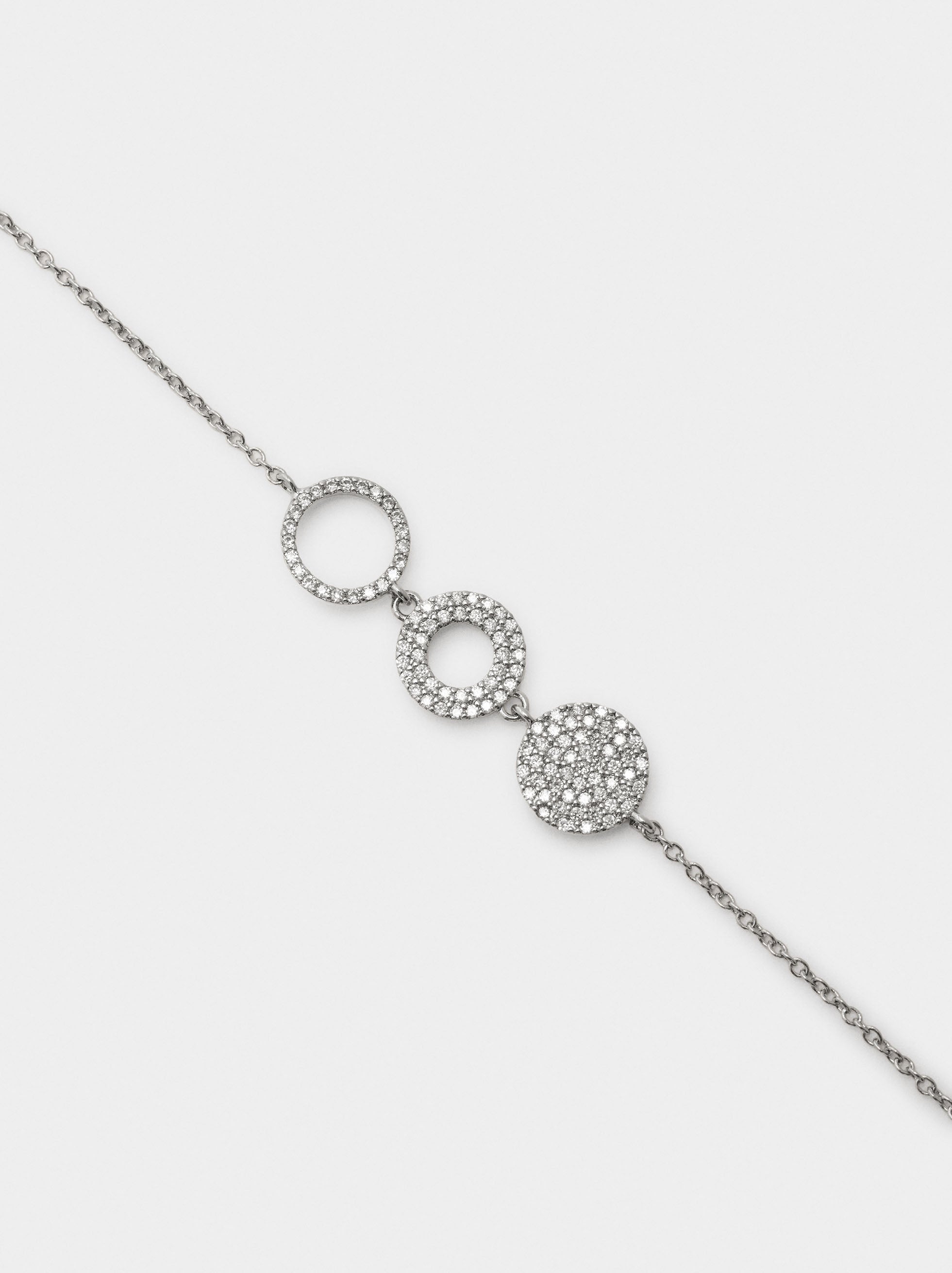 Pulsera De Detalle De Aros Con Circonitas