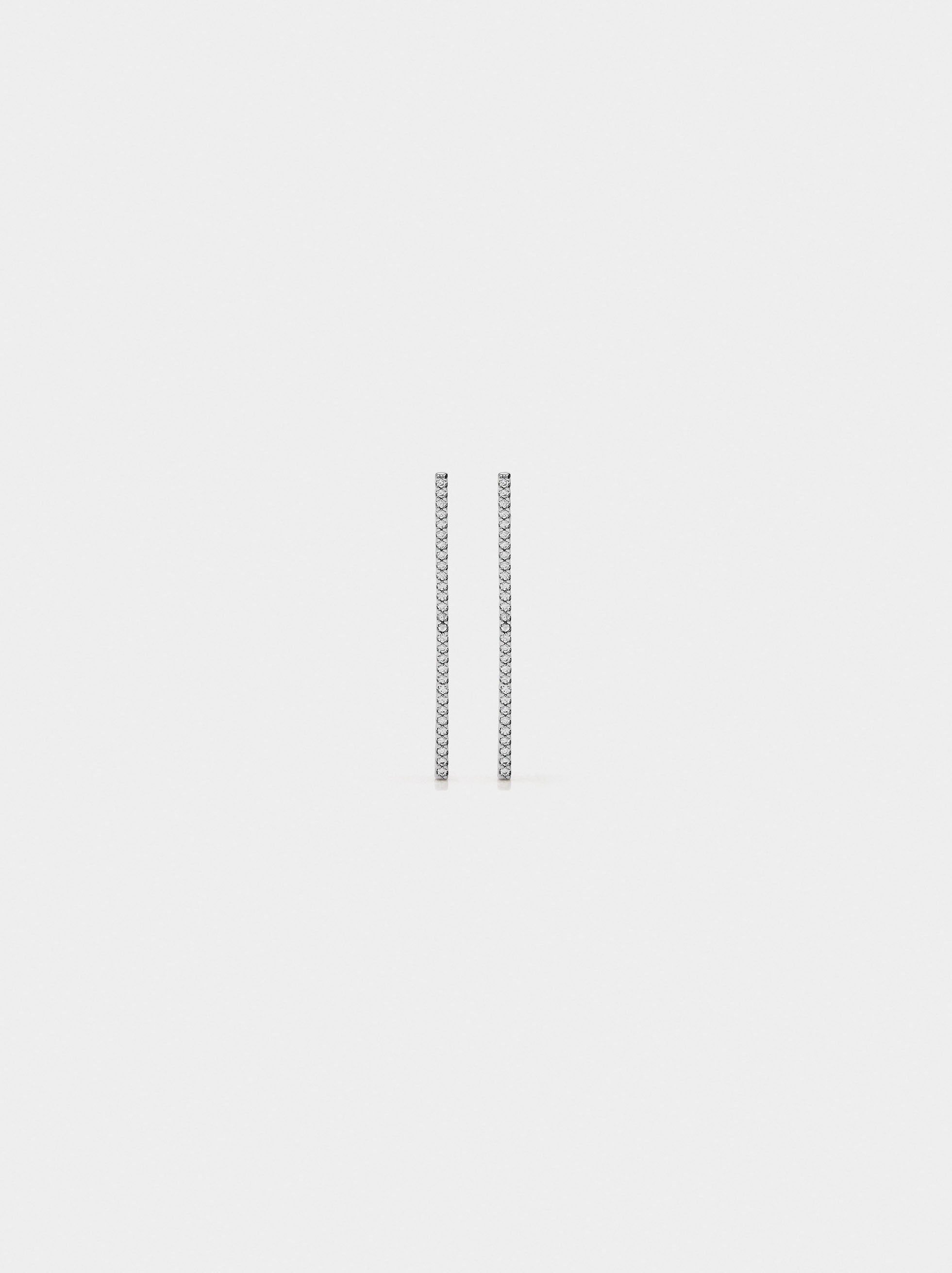 Pendientes De Barra Con Circonitas