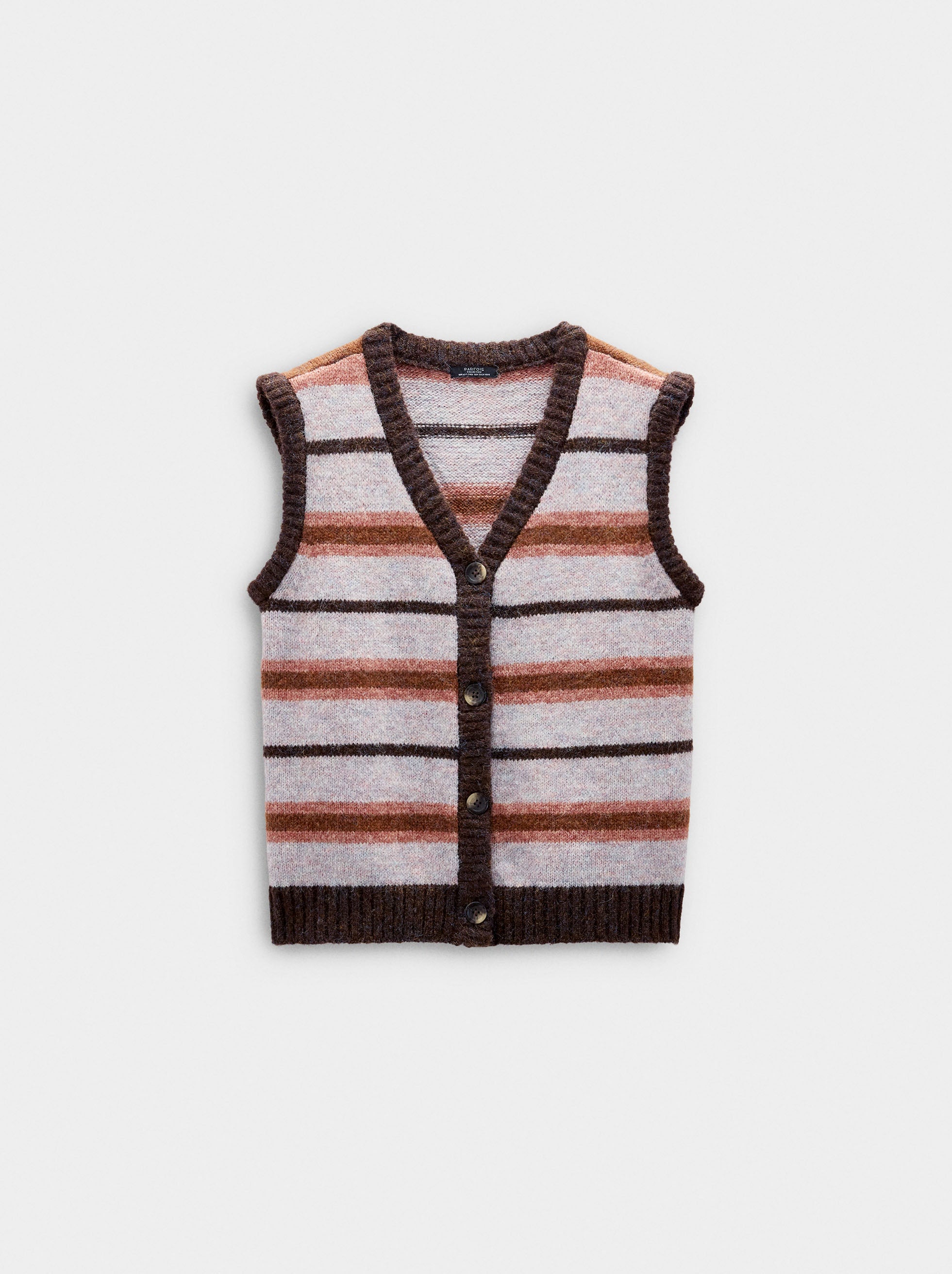 Chaleco De Punto A Rayas