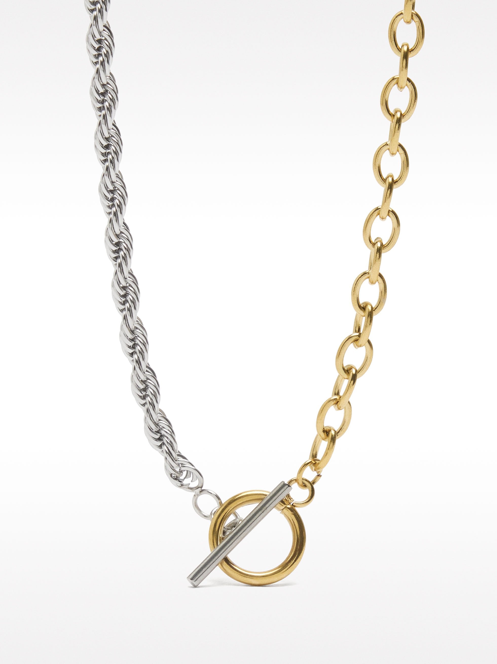 Collar Corto De Eslabones - Acero Inoxidable