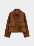 Chaqueta De Piel Con Bolsillos