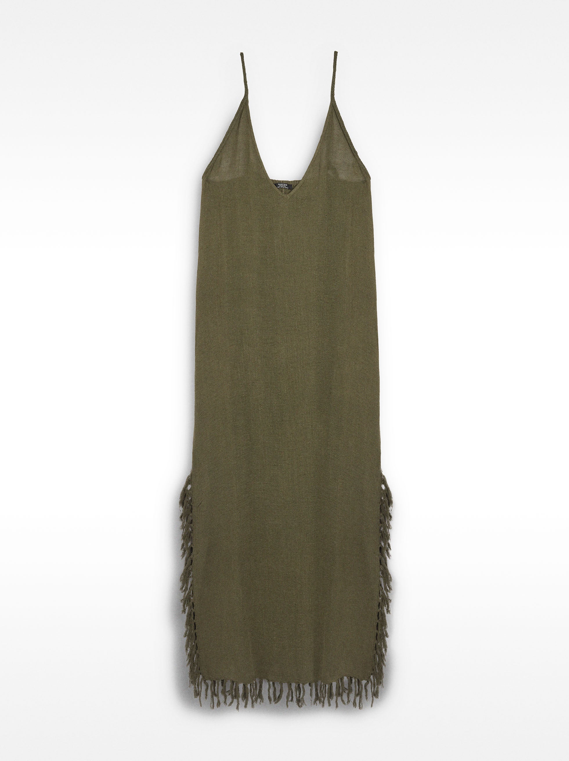 Vestido Largo Con Lino