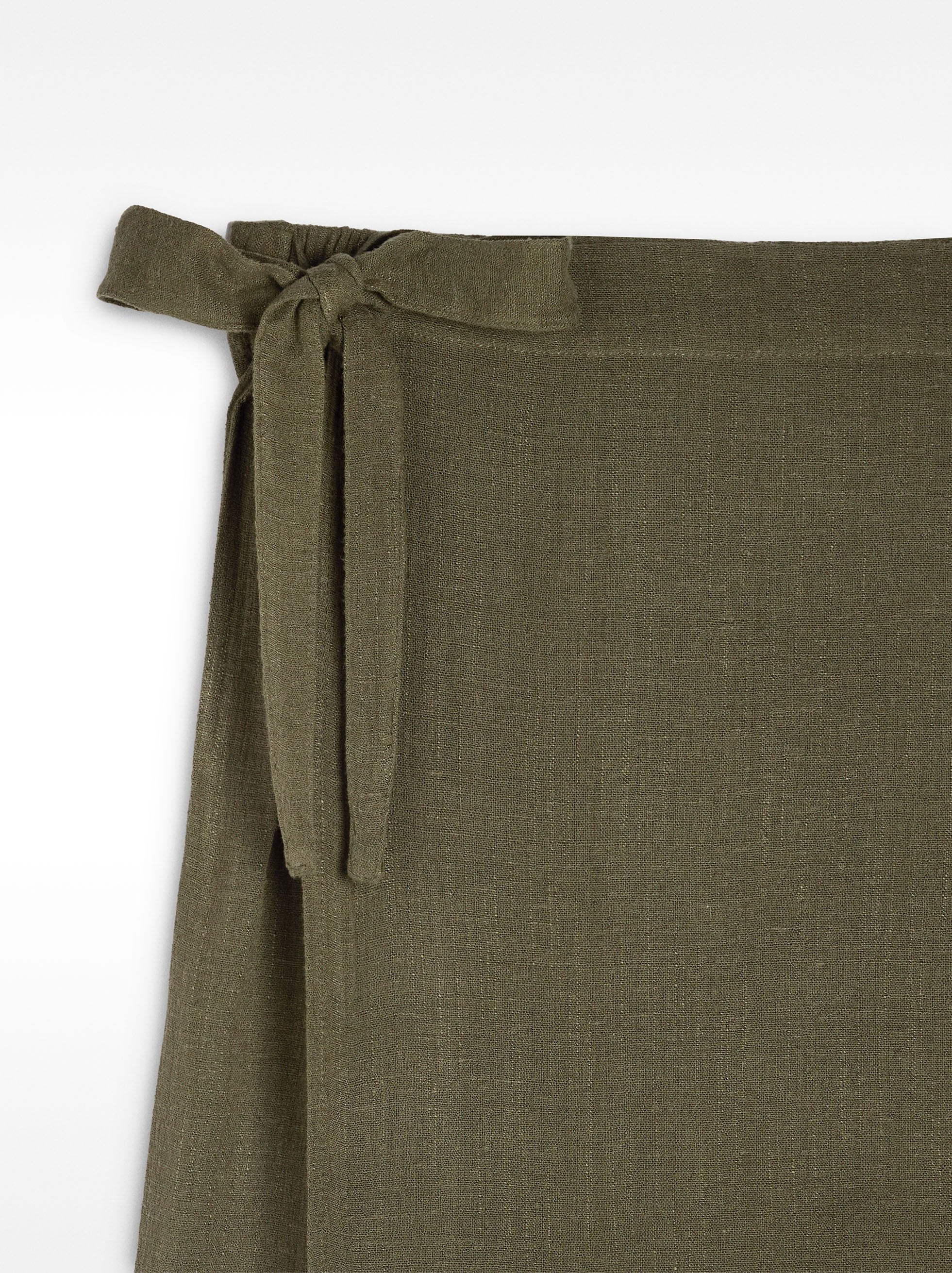 Falda Larga Mezcla De Lino