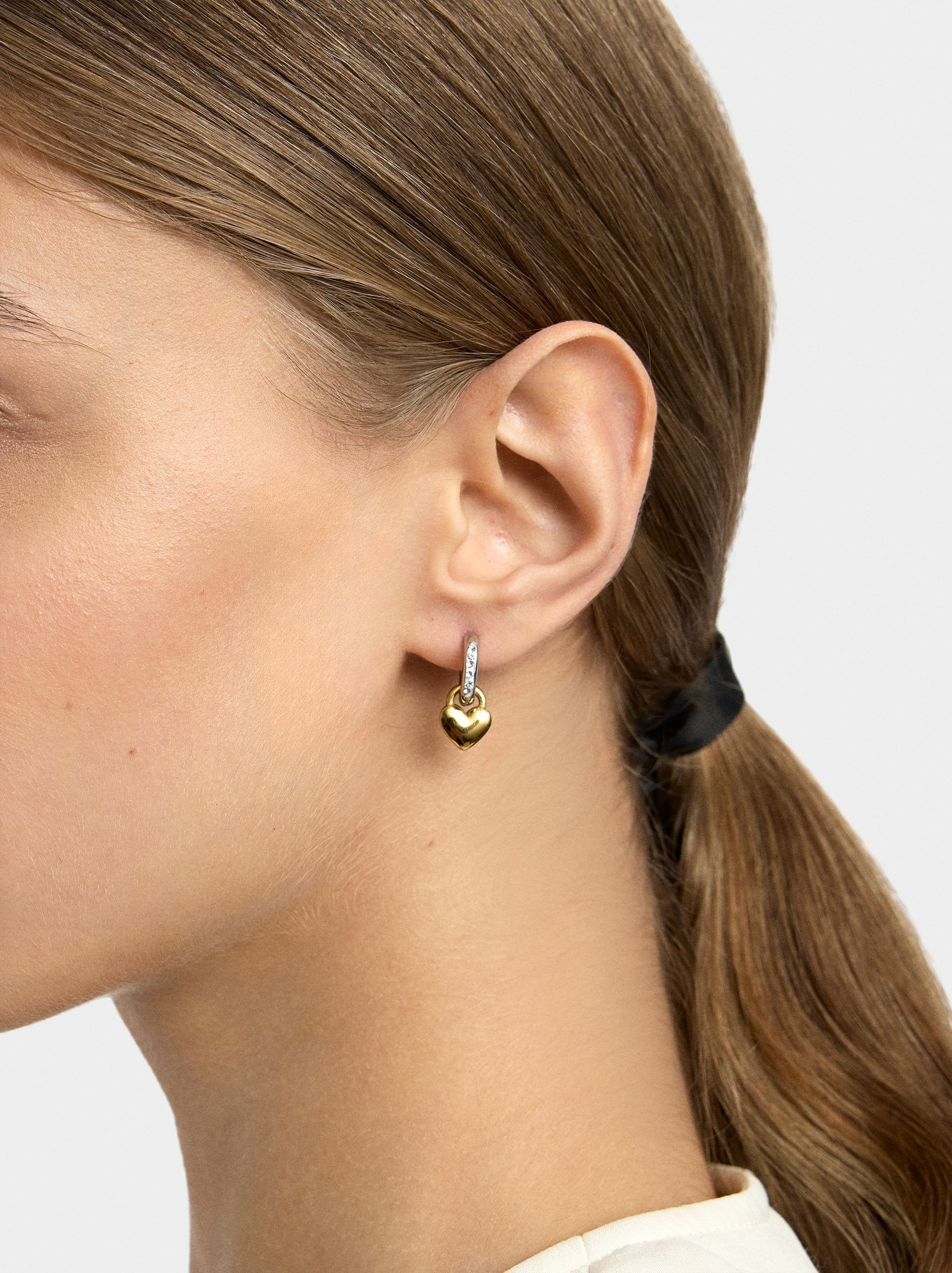 Aro Individual Con Corazón - Acero Inoxidable