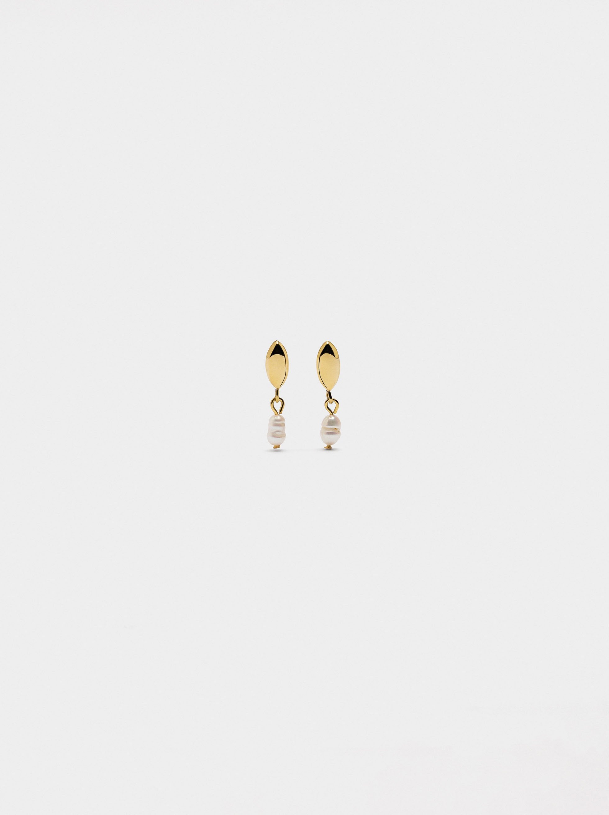 Pendientes Con Perlas - Acero Inoxidable