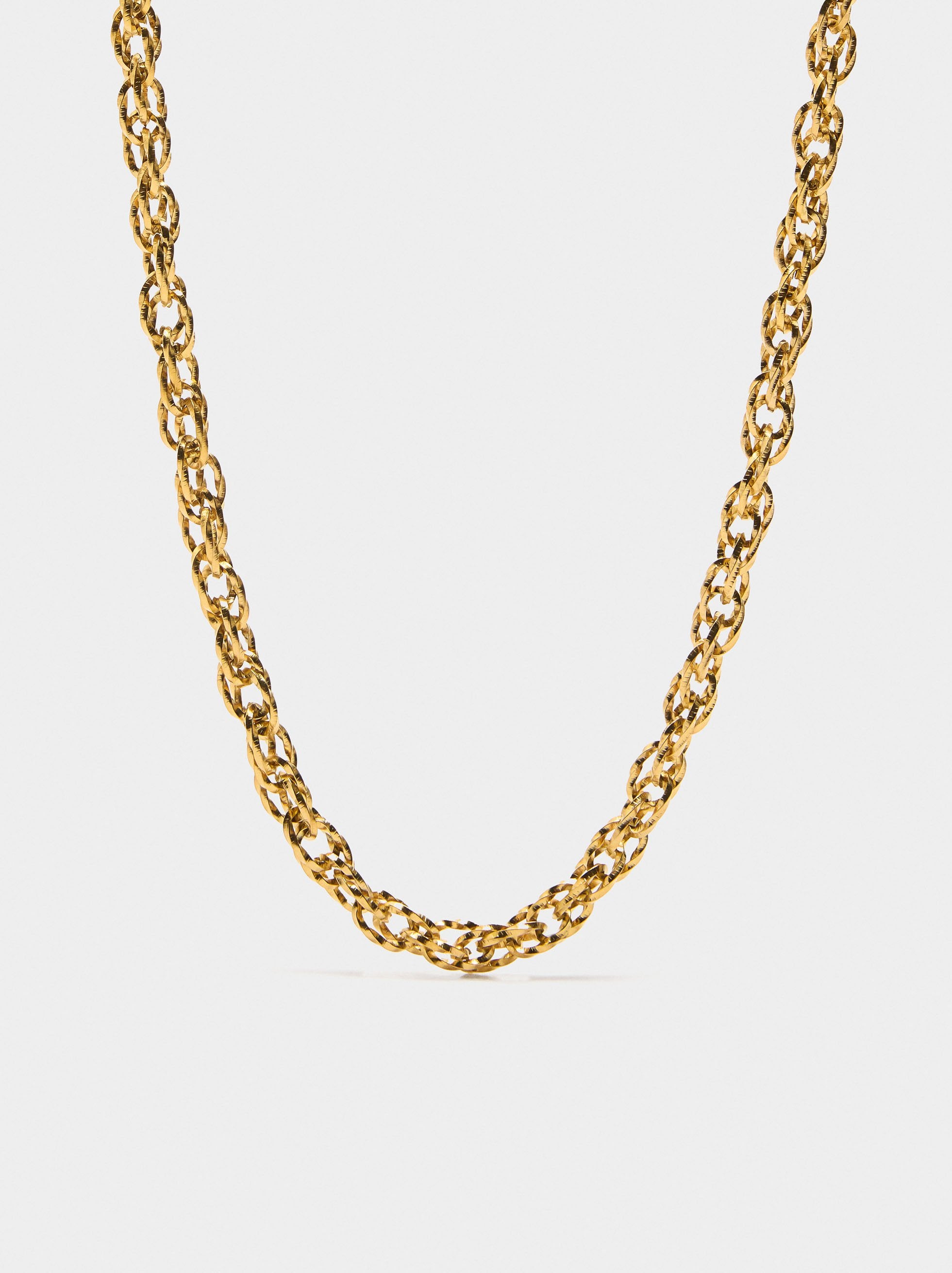 Collar Corto De Eslabones - Acero Inoxidable