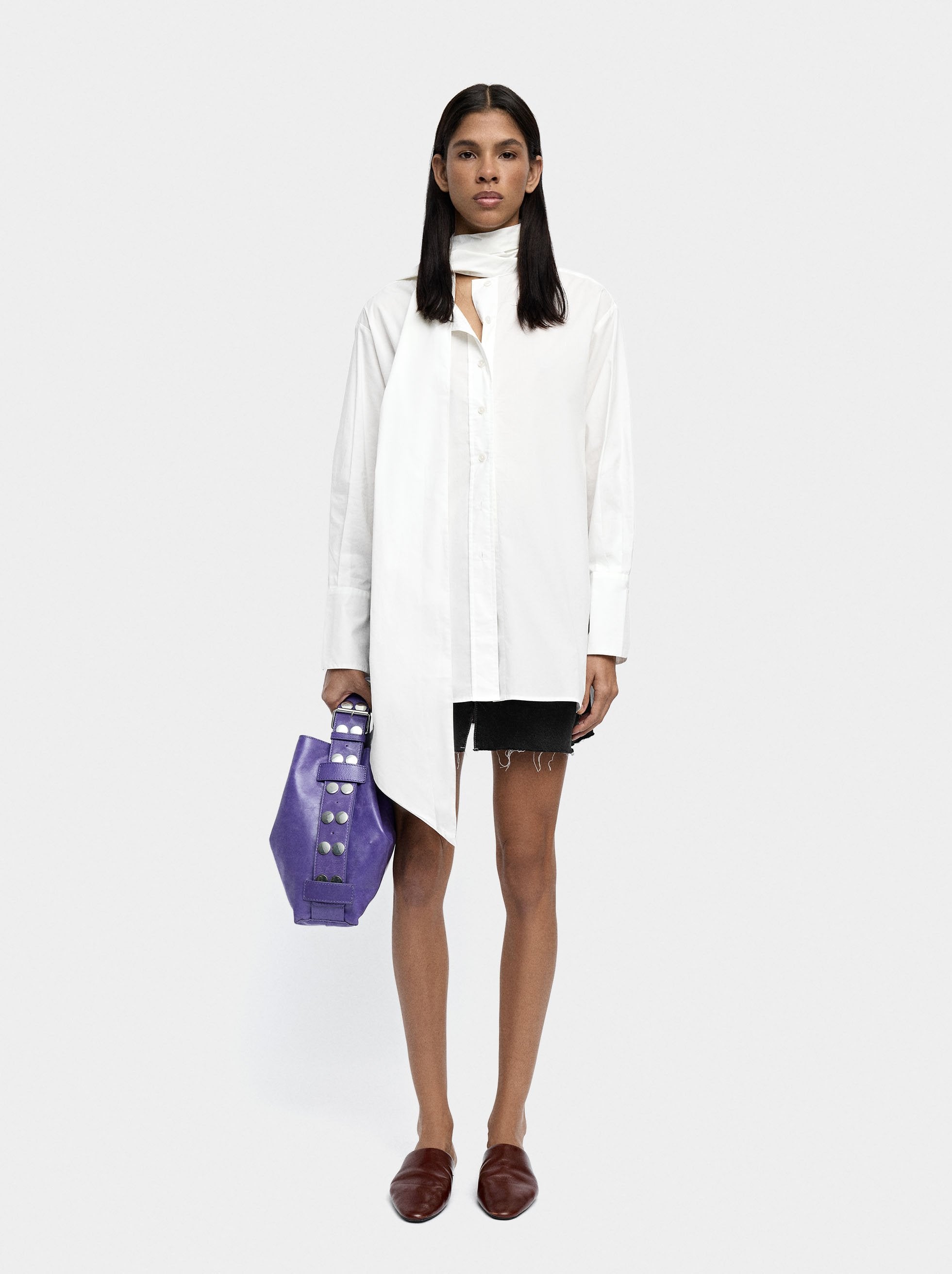 Camisa Con Pañuelo De 100% Algodón