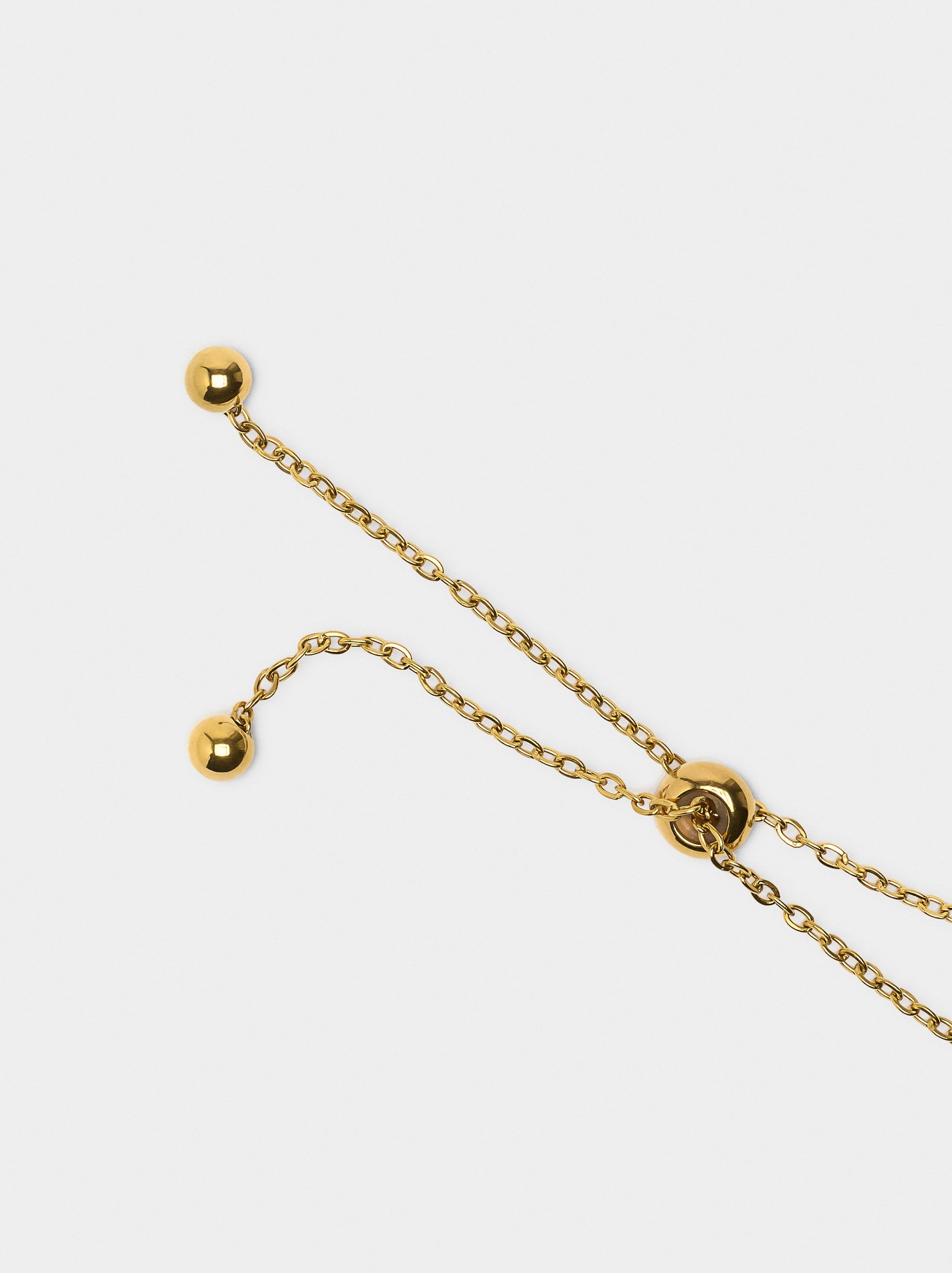 Pulsera Ajustable Con Perlas De Agua Dulce - Acero Inoxidable