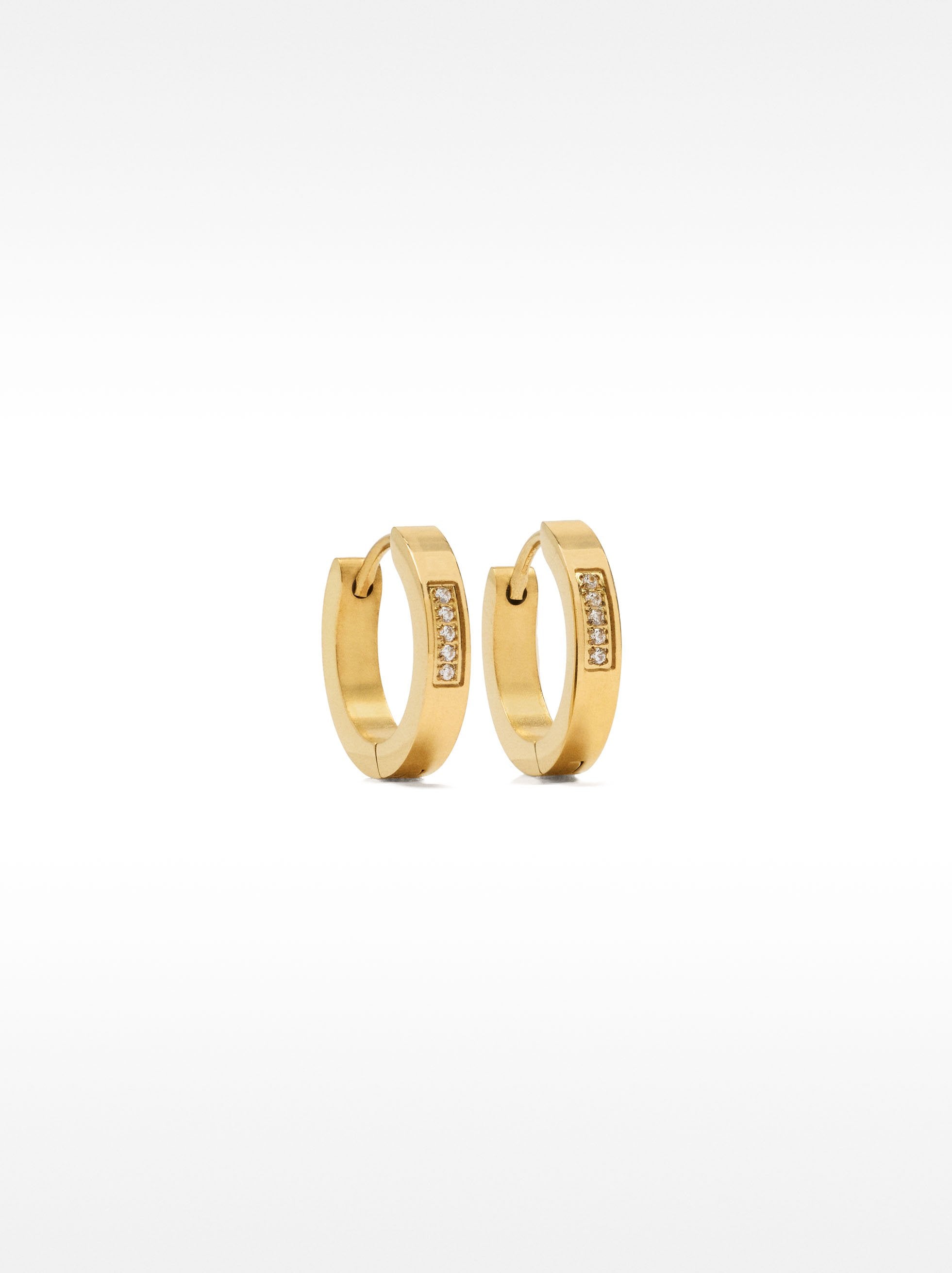 Aros Con Circonitas De Acero Inoxidable