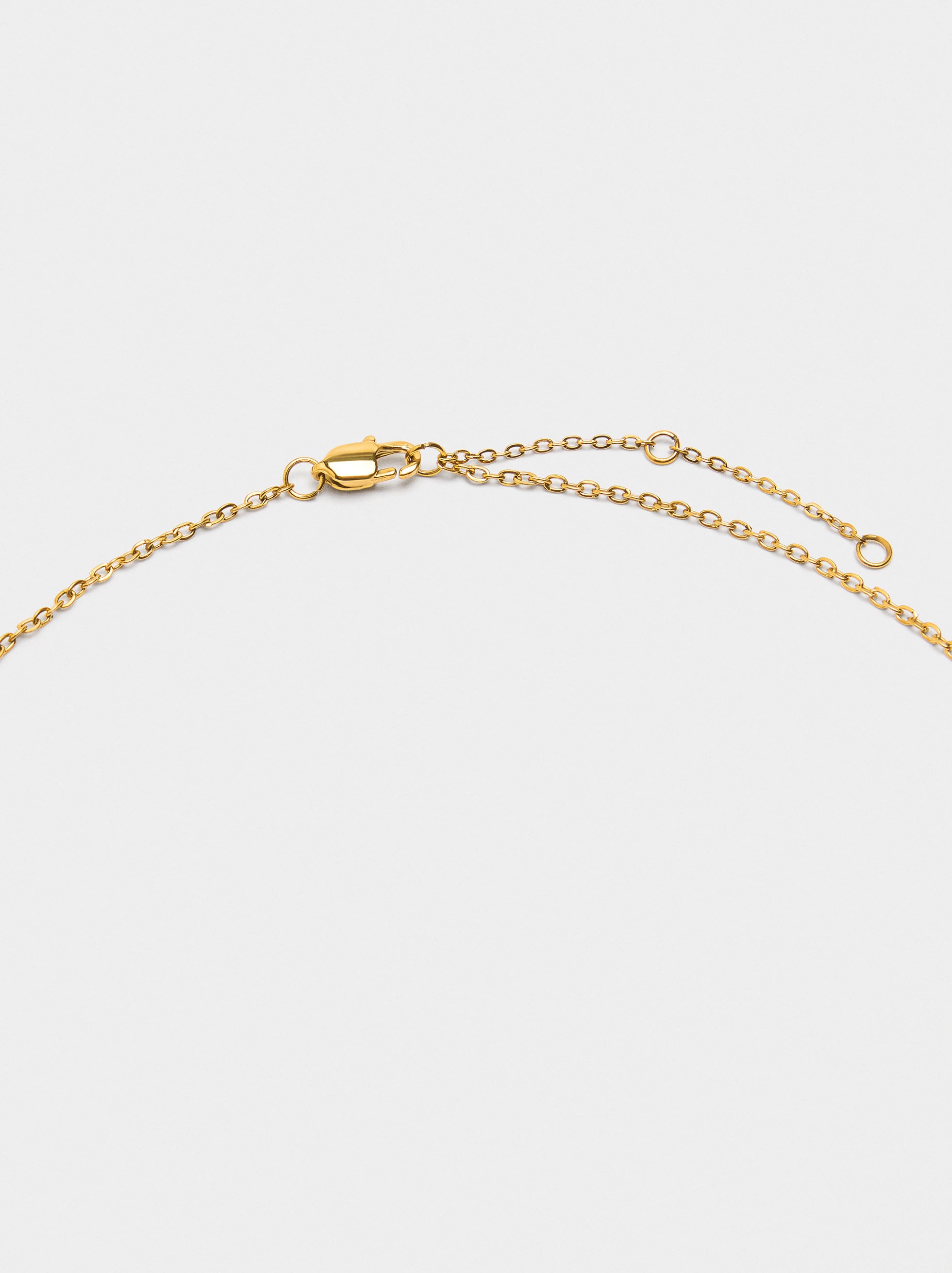 Collar De Corazones Con Cristales - Acero Inoxidable