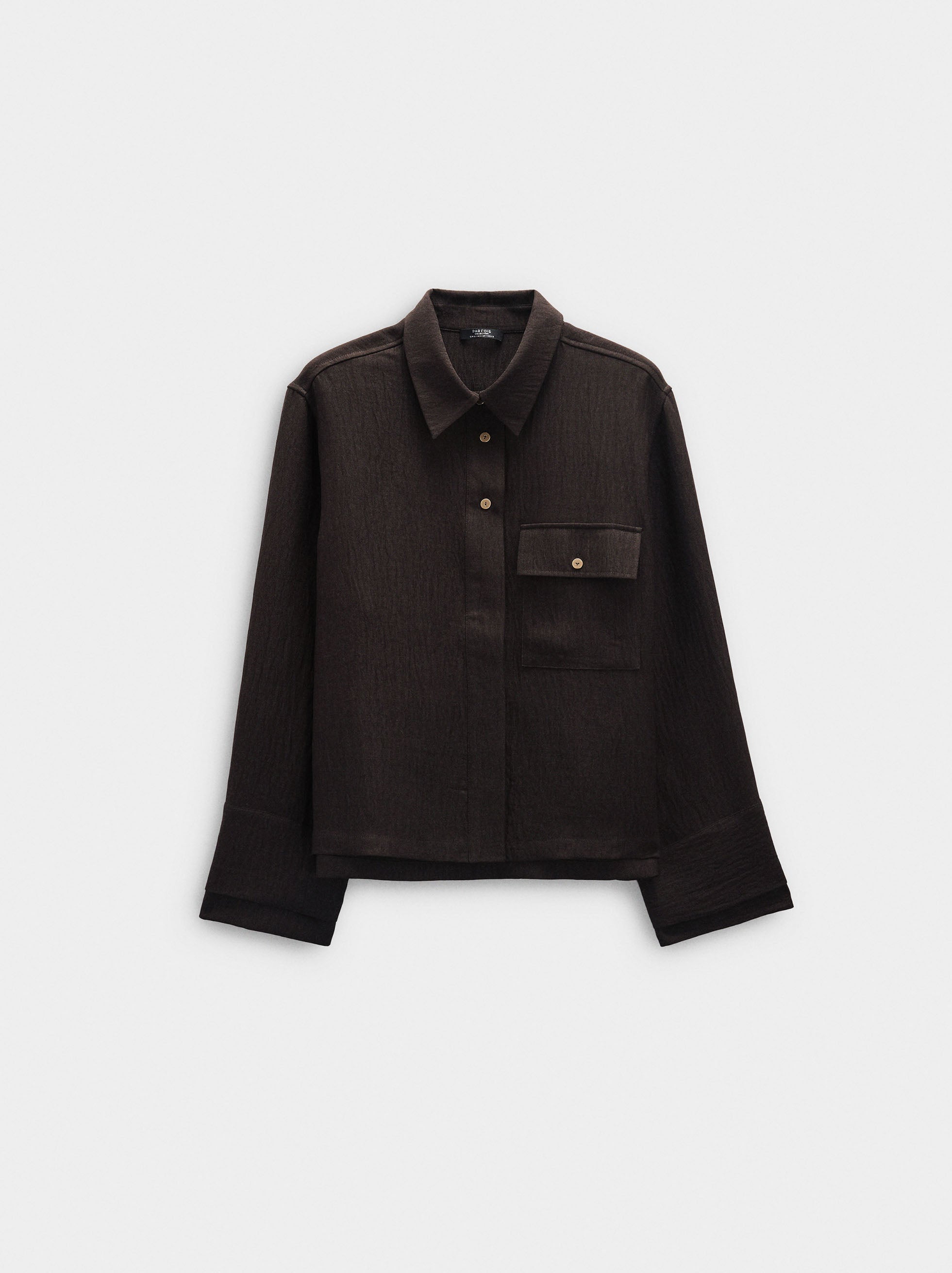 Camisa Fluida Con Efecto Arrugado