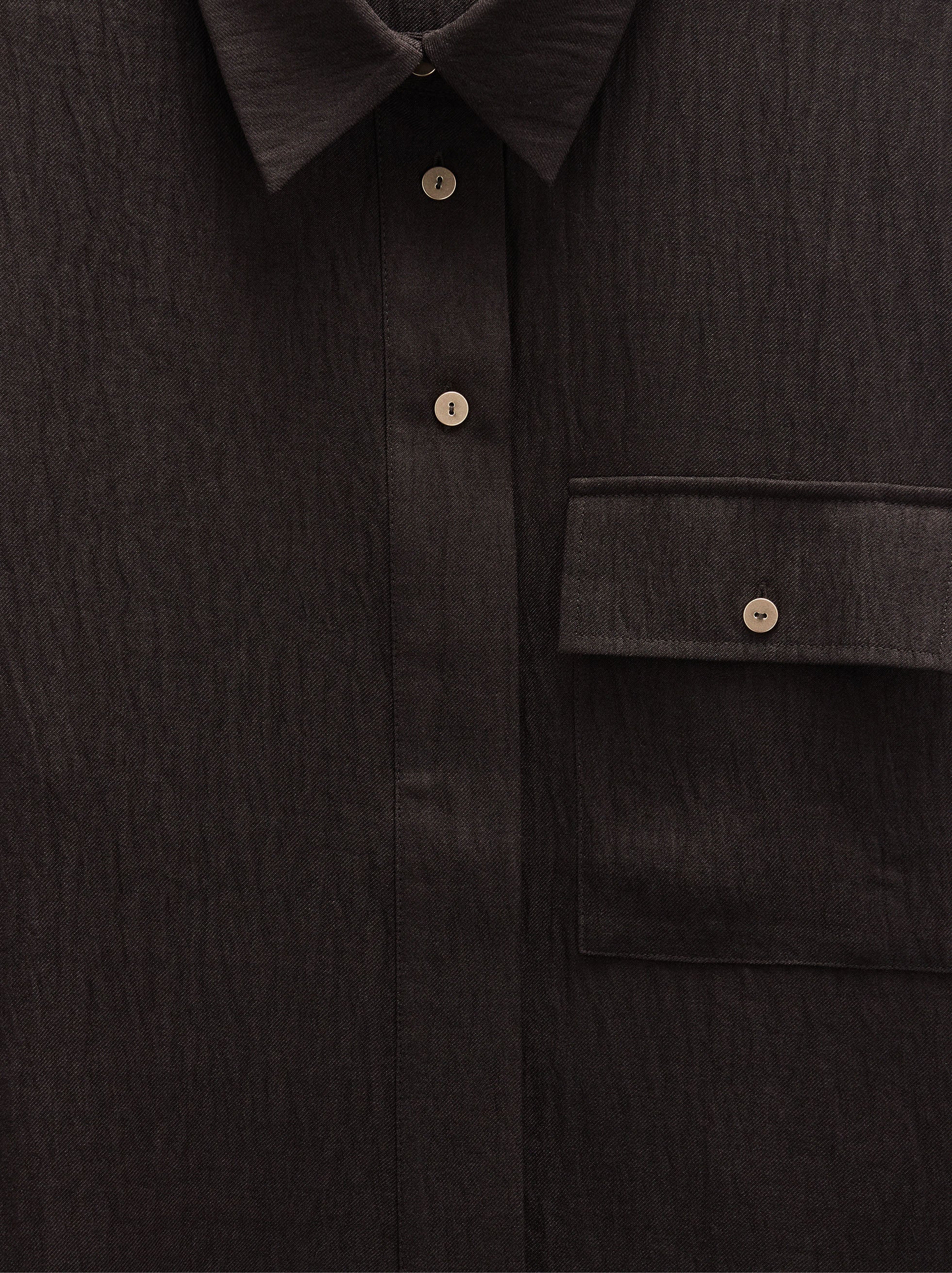 Camisa Fluida Con Efecto Arrugado