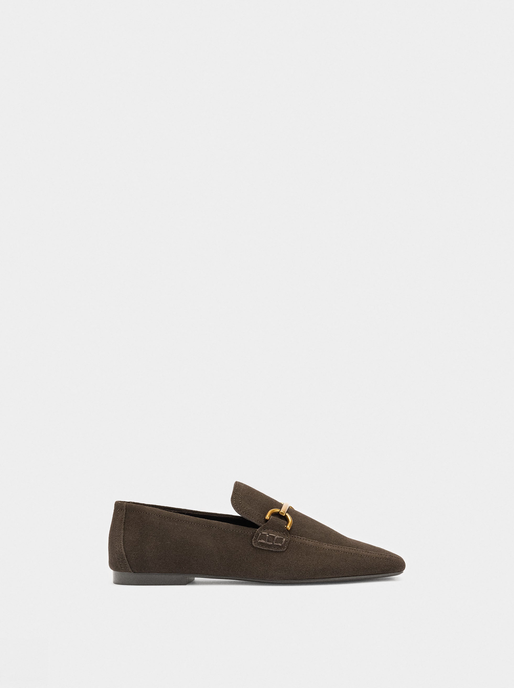Mocasines De Piel Con Detalle Metálico