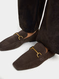 Mocasines De Piel Con Detalle Metálico