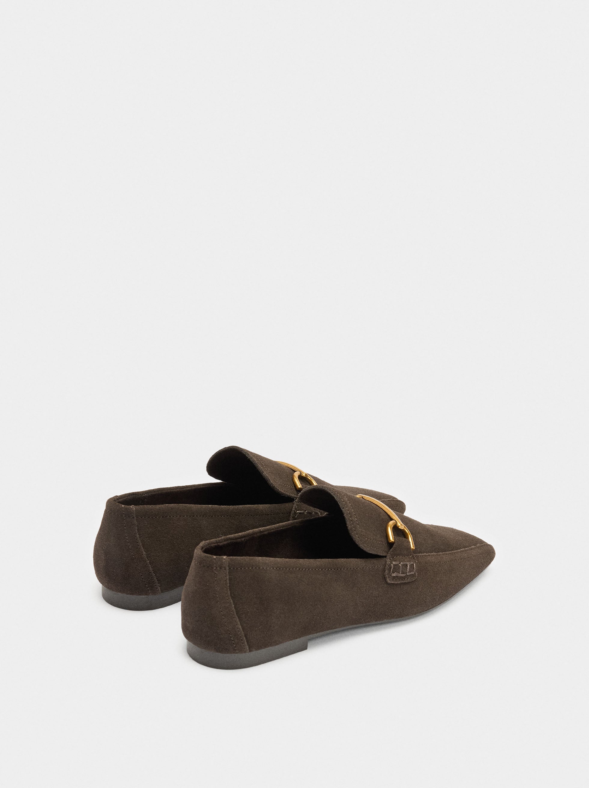Mocasines De Piel Con Detalle Metálico