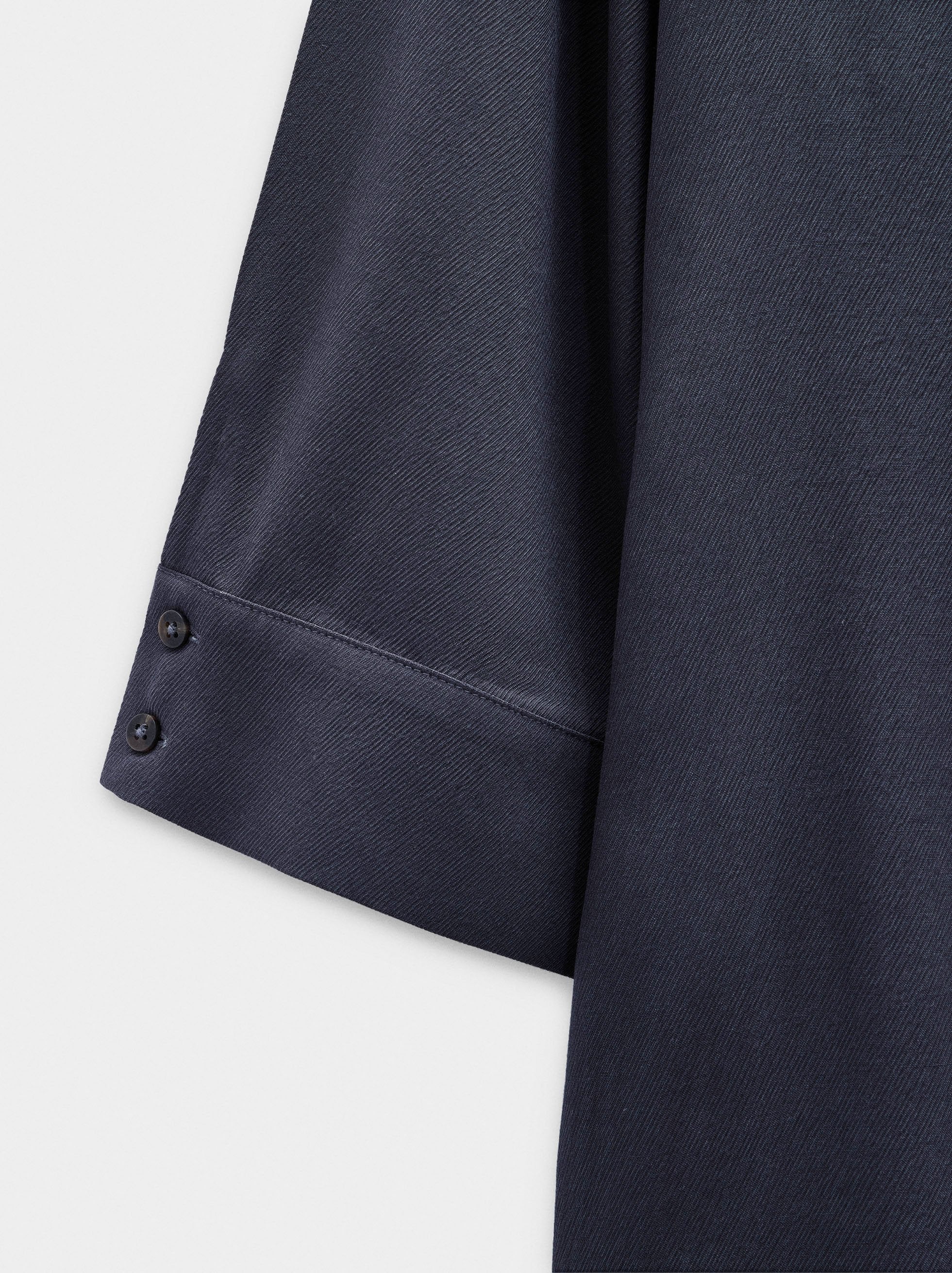 Camisa De Lyocell Con Botones Dobles