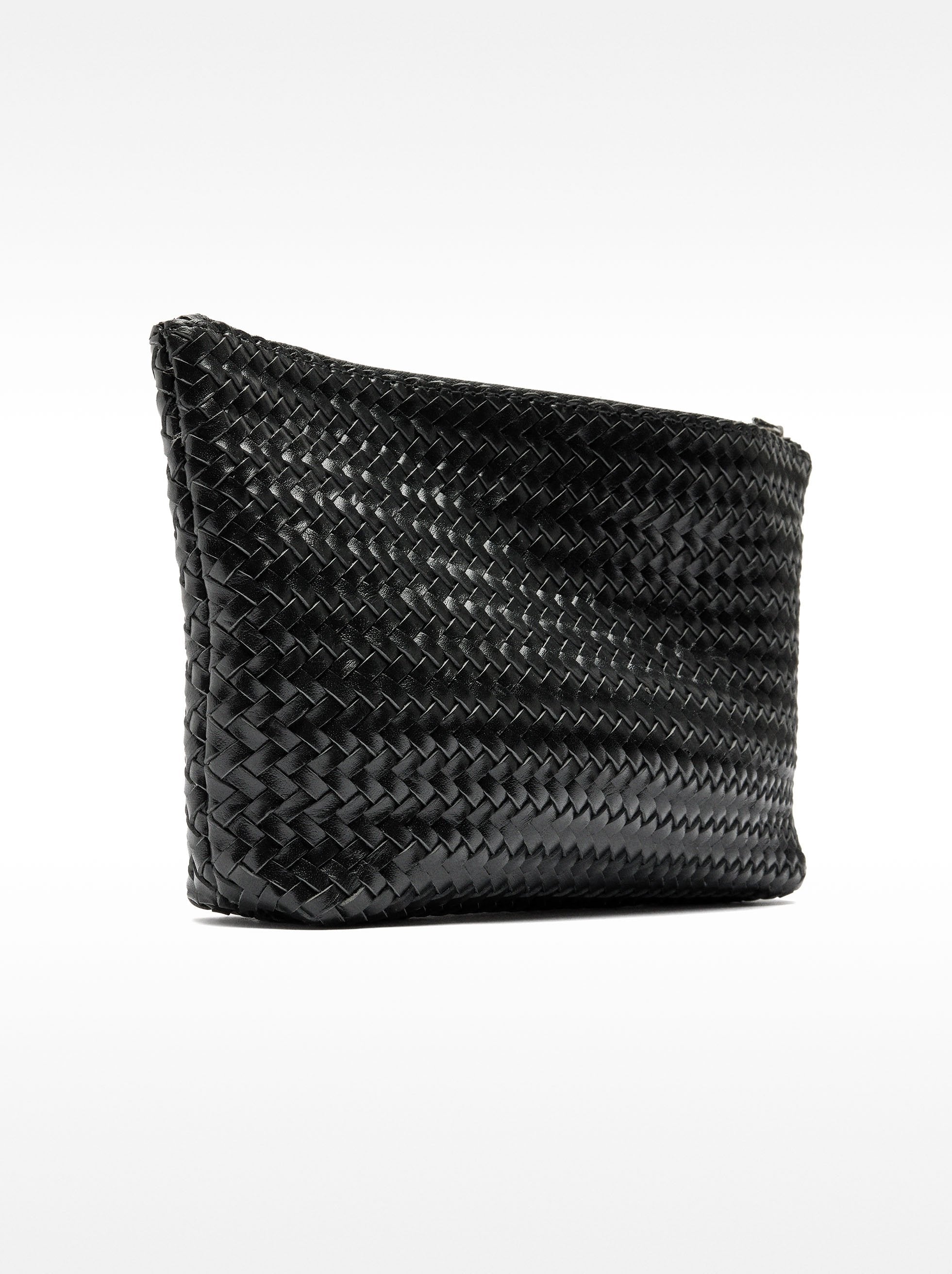 Bolso De Mano De Piel Trenzada