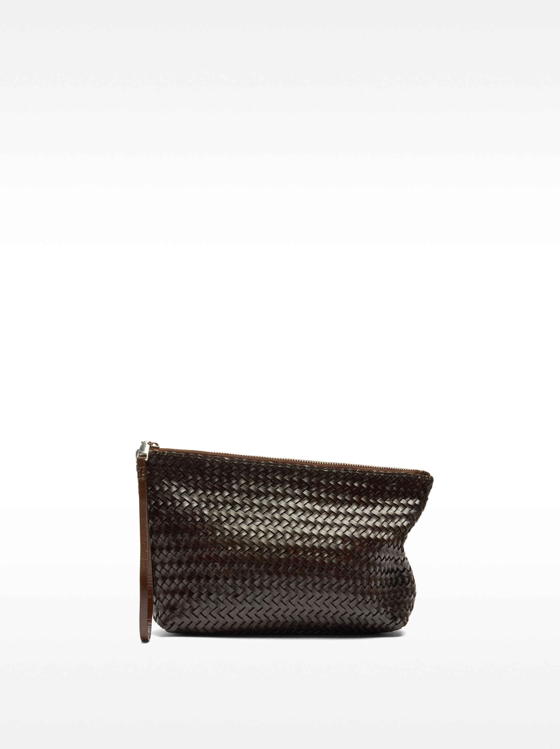 Bolso De Mano De Piel Trenzada