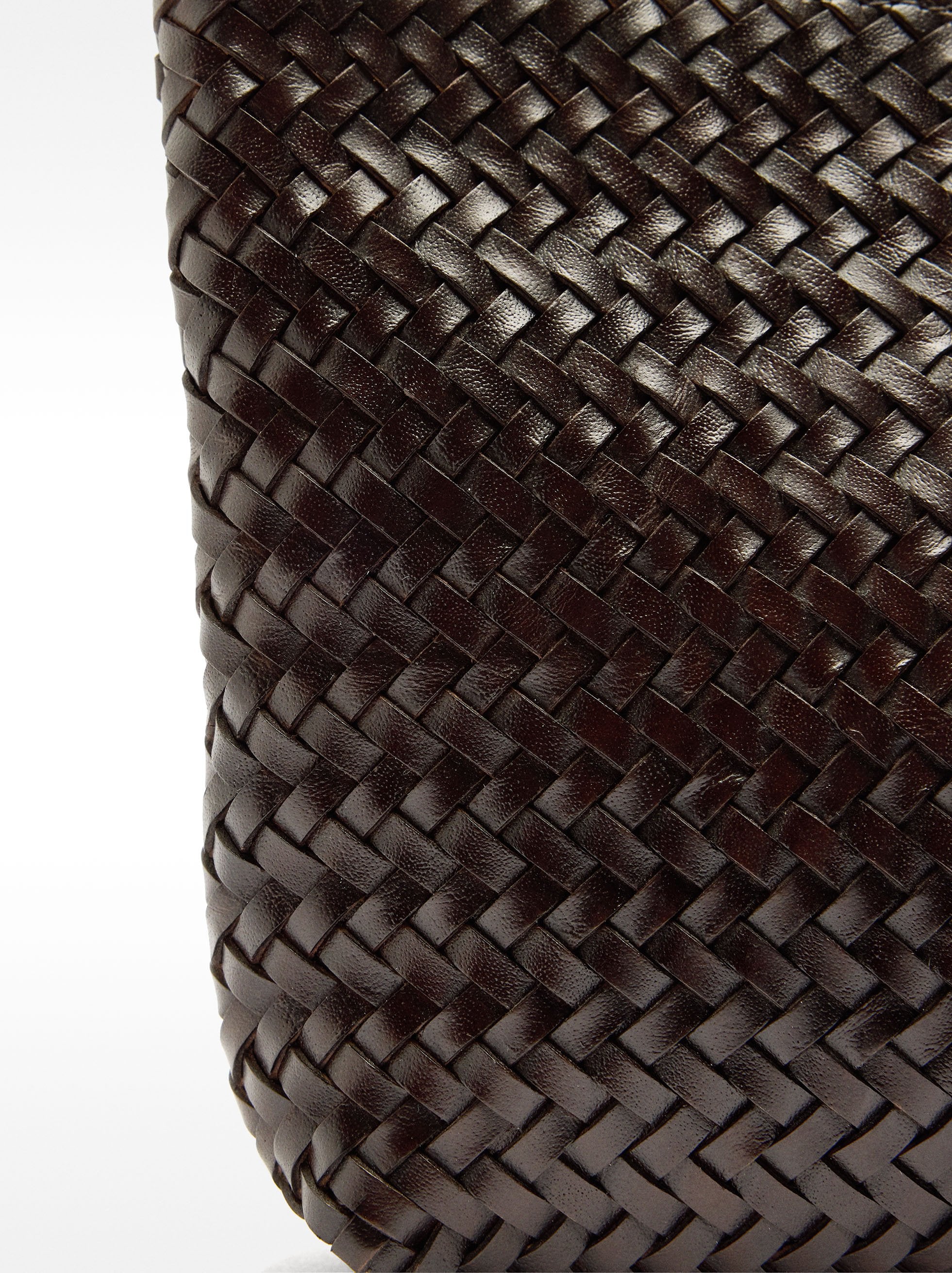 Bolso De Mano De Piel Trenzada