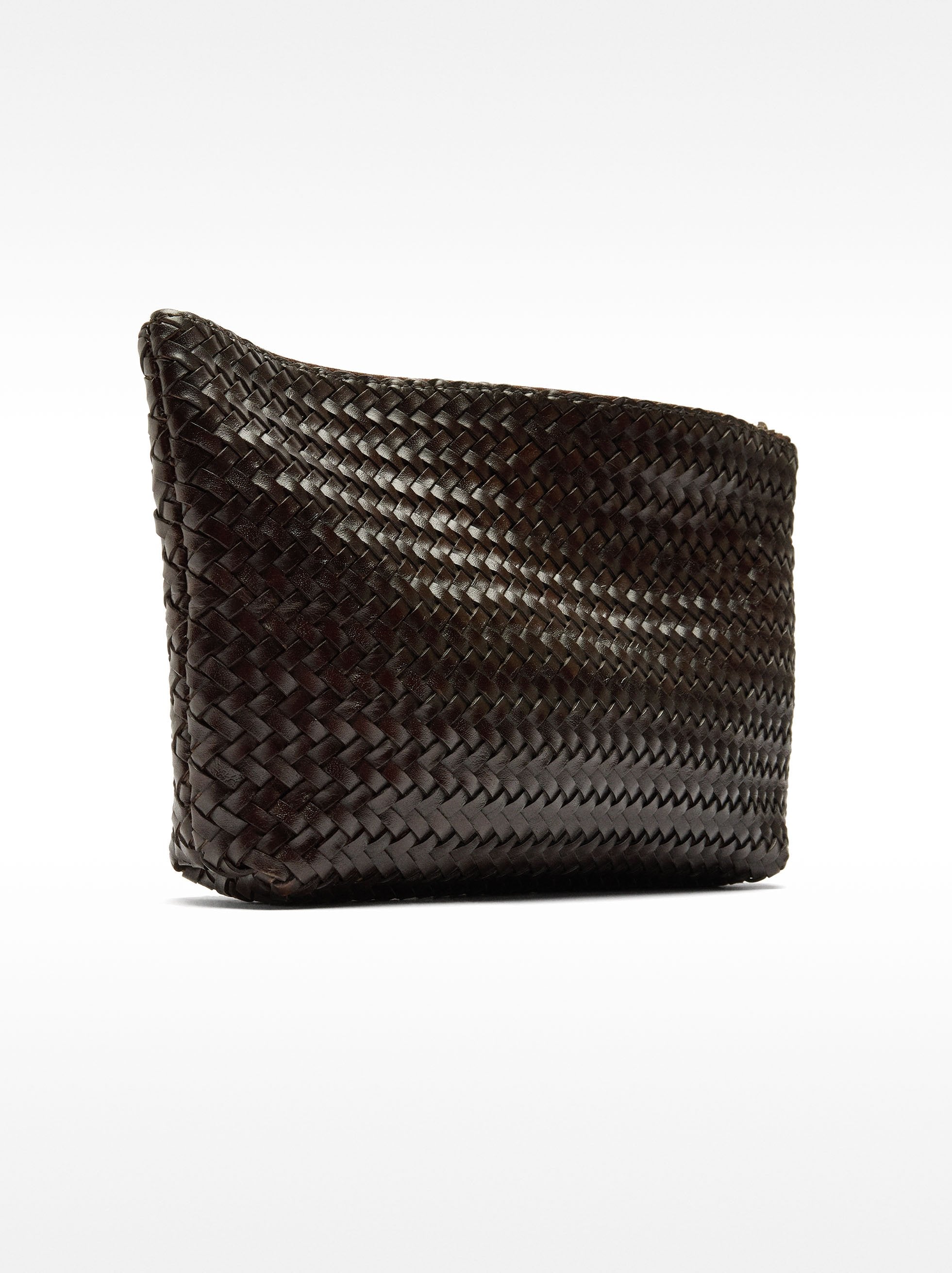 Bolso De Mano De Piel Trenzada