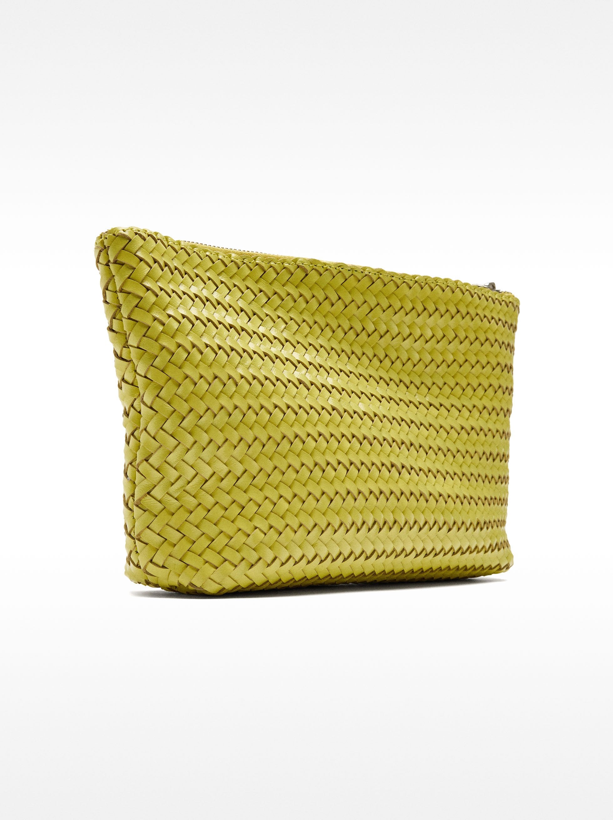 Bolso De Mano De Piel Trenzada