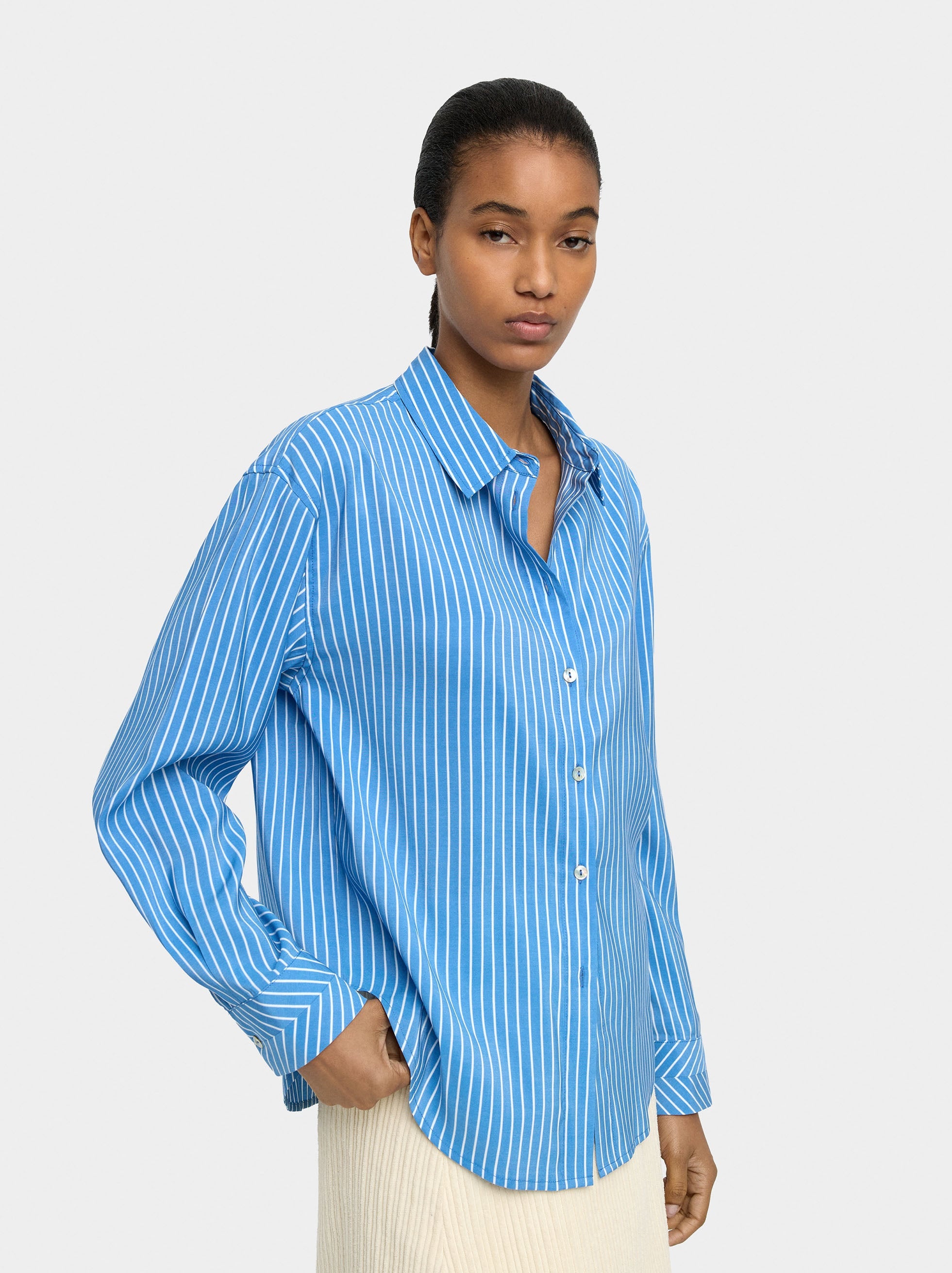 Camisa A Rayas Manga Larga