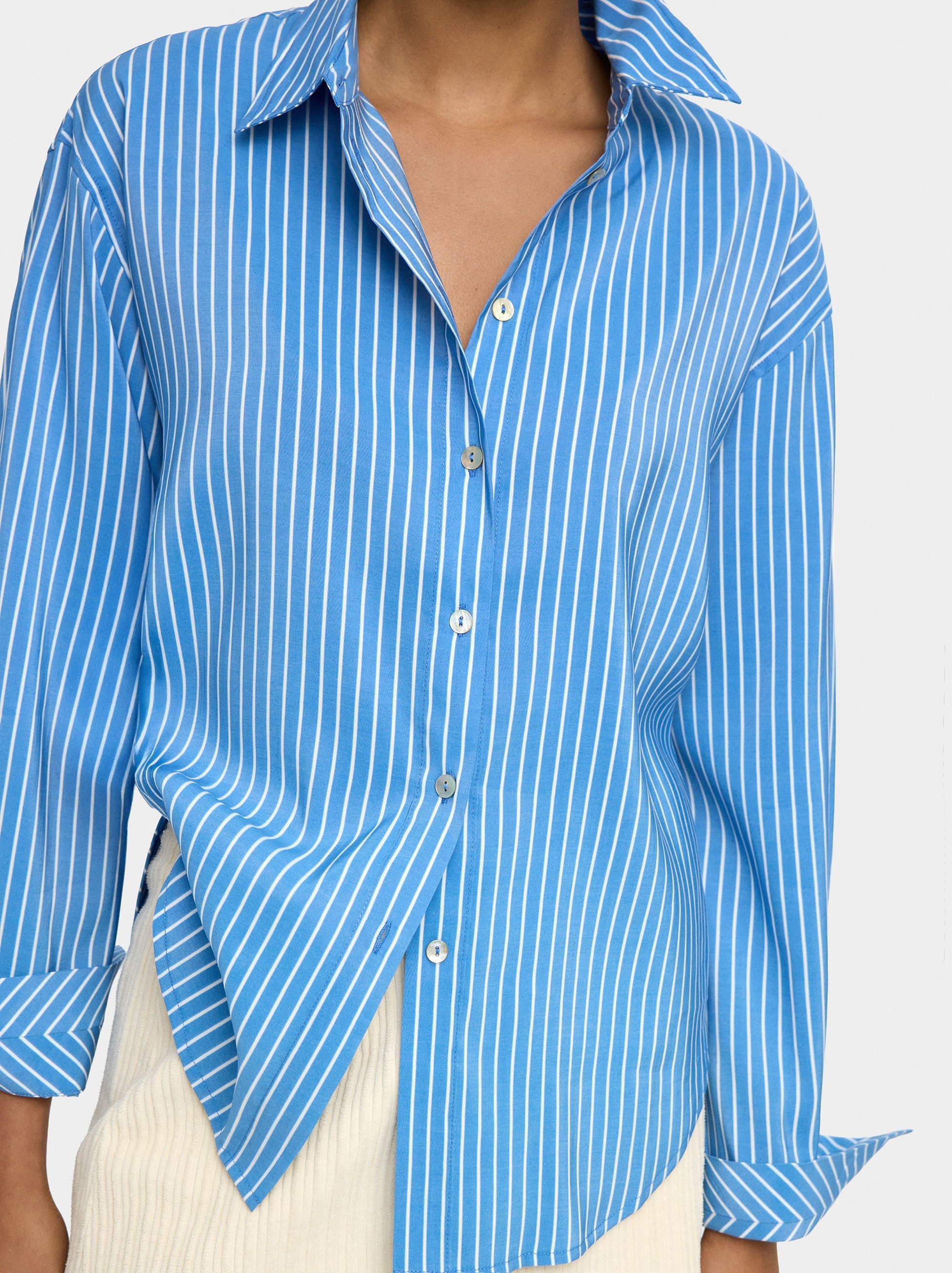 Camisa A Rayas Manga Larga