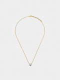 Collar Corto Bicolor Con Cristales - Acero Inoxidable