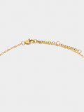 Collar Corto Bicolor Con Cristales - Acero Inoxidable